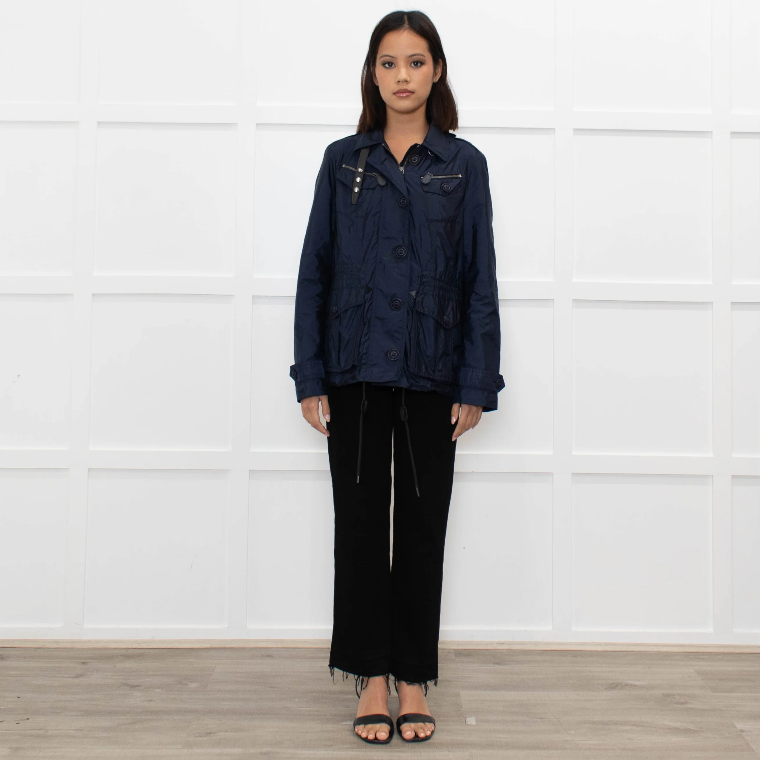 Burberry Brit Lightweight Navy Zip Pocket Parka Jacket