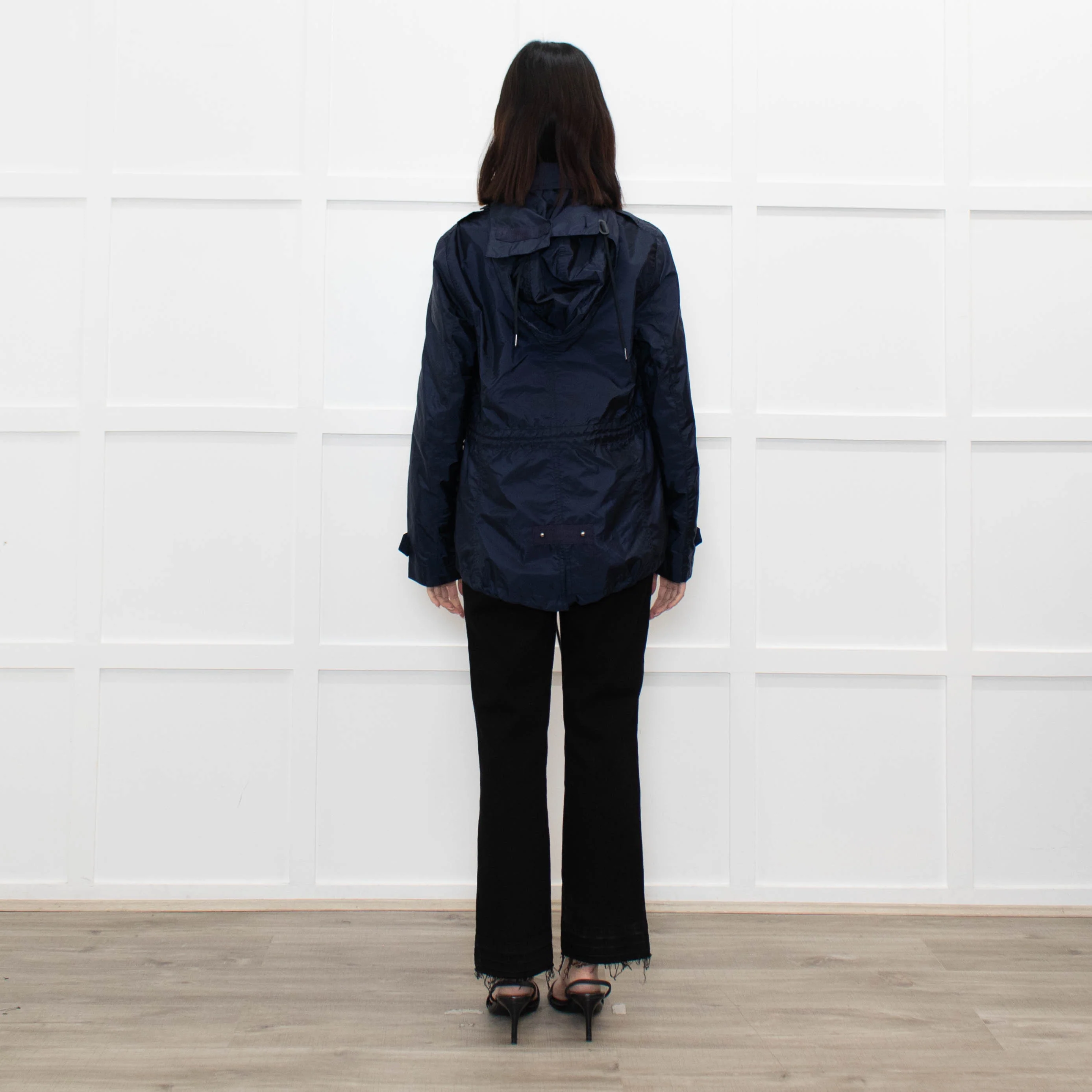 Burberry Brit Lightweight Navy Zip Pocket Parka Jacket - Image 5