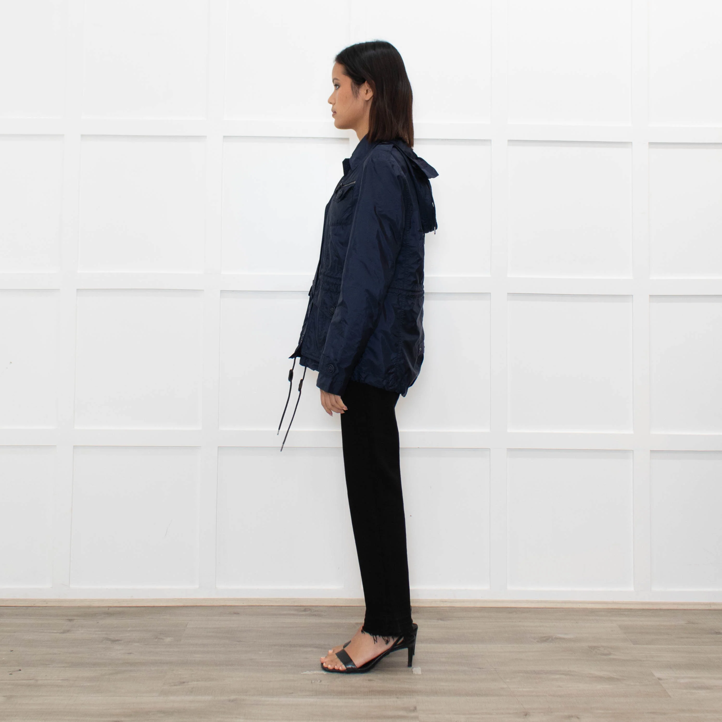 Burberry Brit Lightweight Navy Zip Pocket Parka Jacket - Image 6