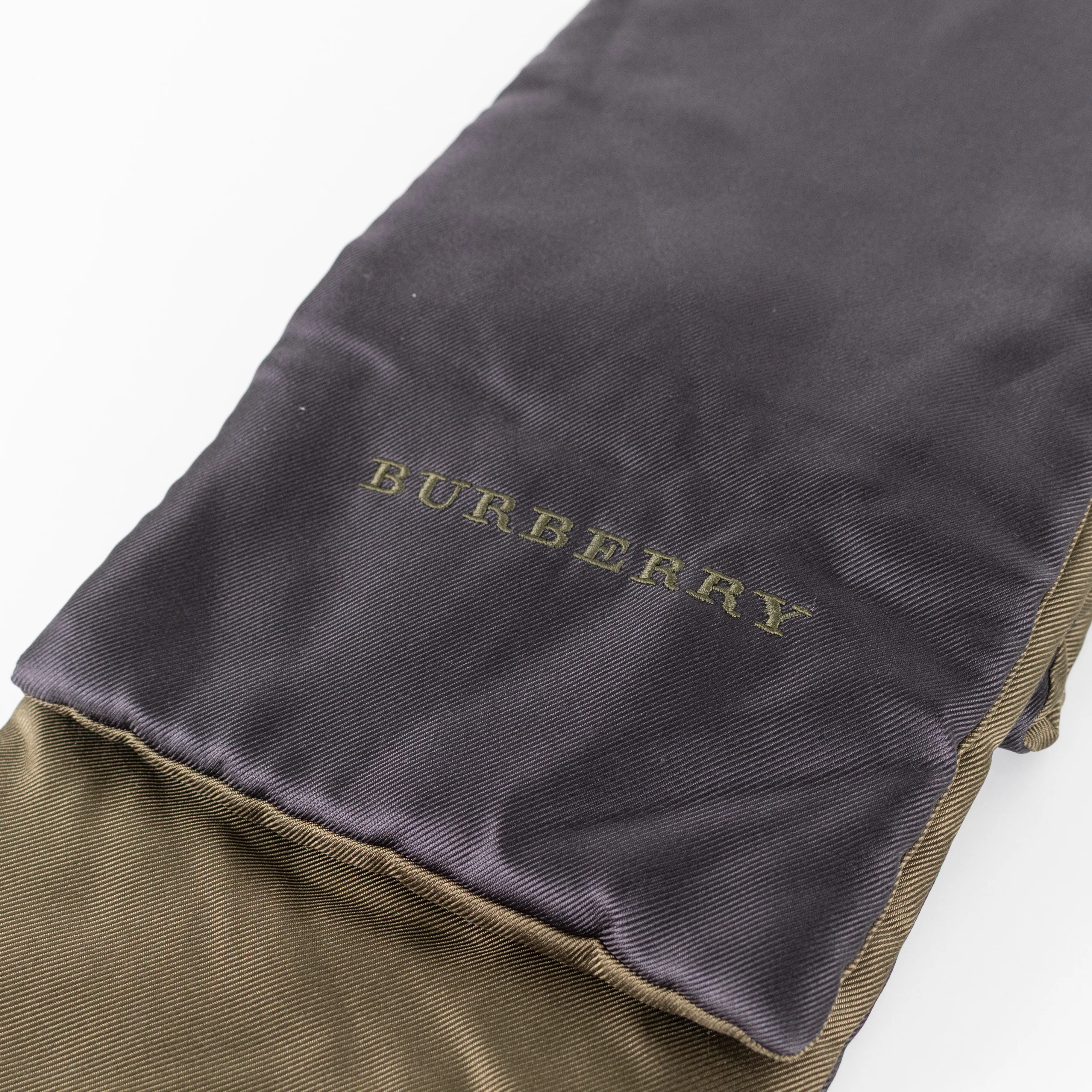 Burberry Dark Olive And Black Padded Long Scarf - Image 2