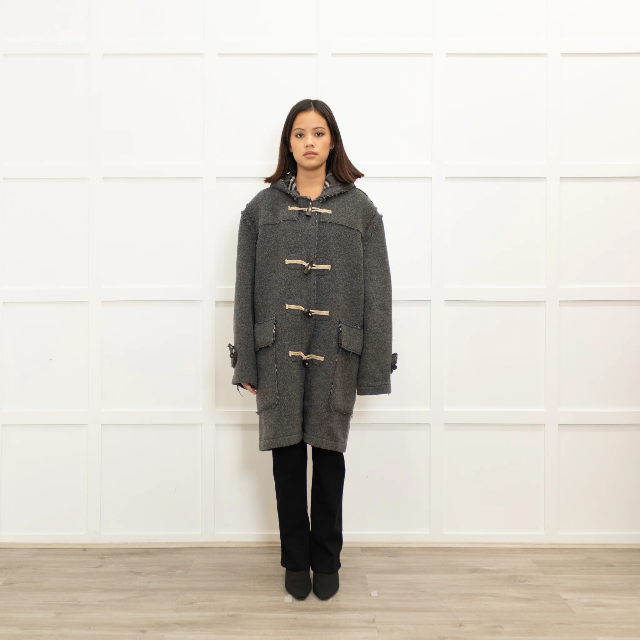 Burberry Grey Duffle Coat