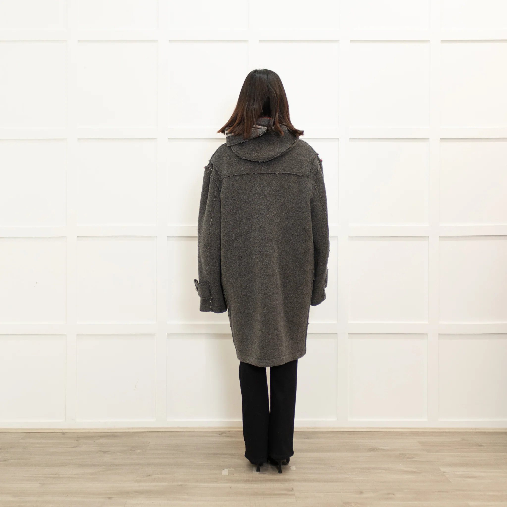 Burberry Grey Duffle Coat - Image 5