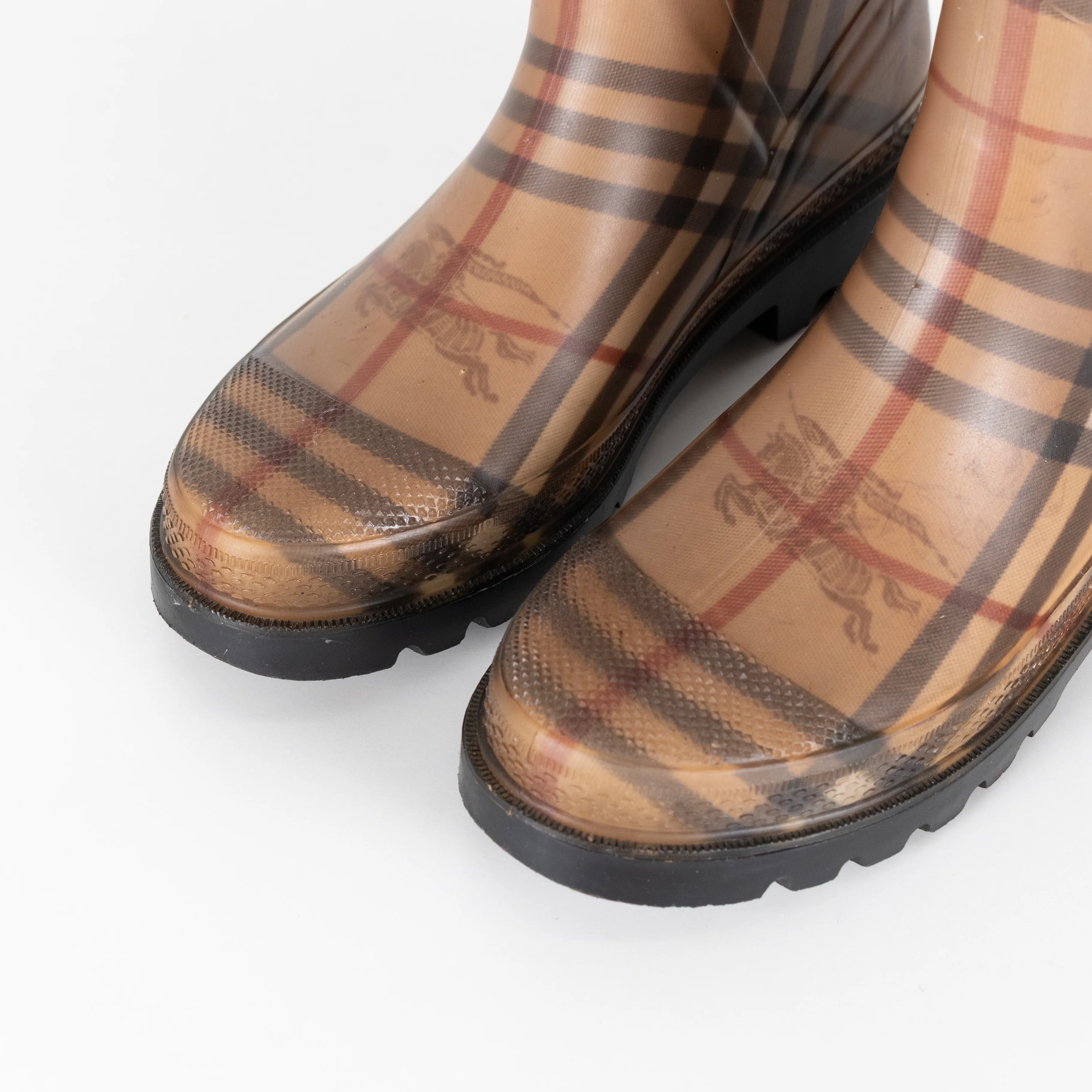 Burberry Haymarket Rainboots - Image 10