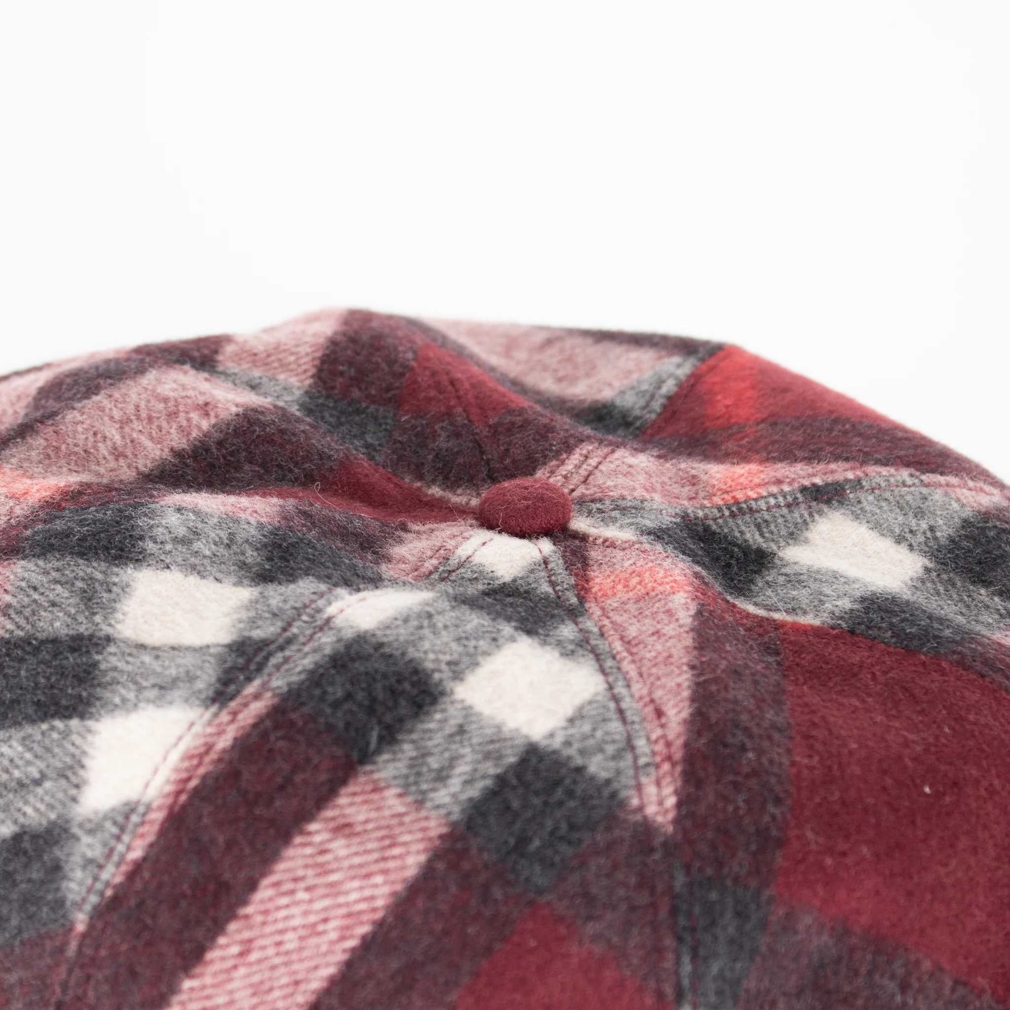 Burberry Newsboy Burgundy Wool & Cashmere Flat Cap - Image 7