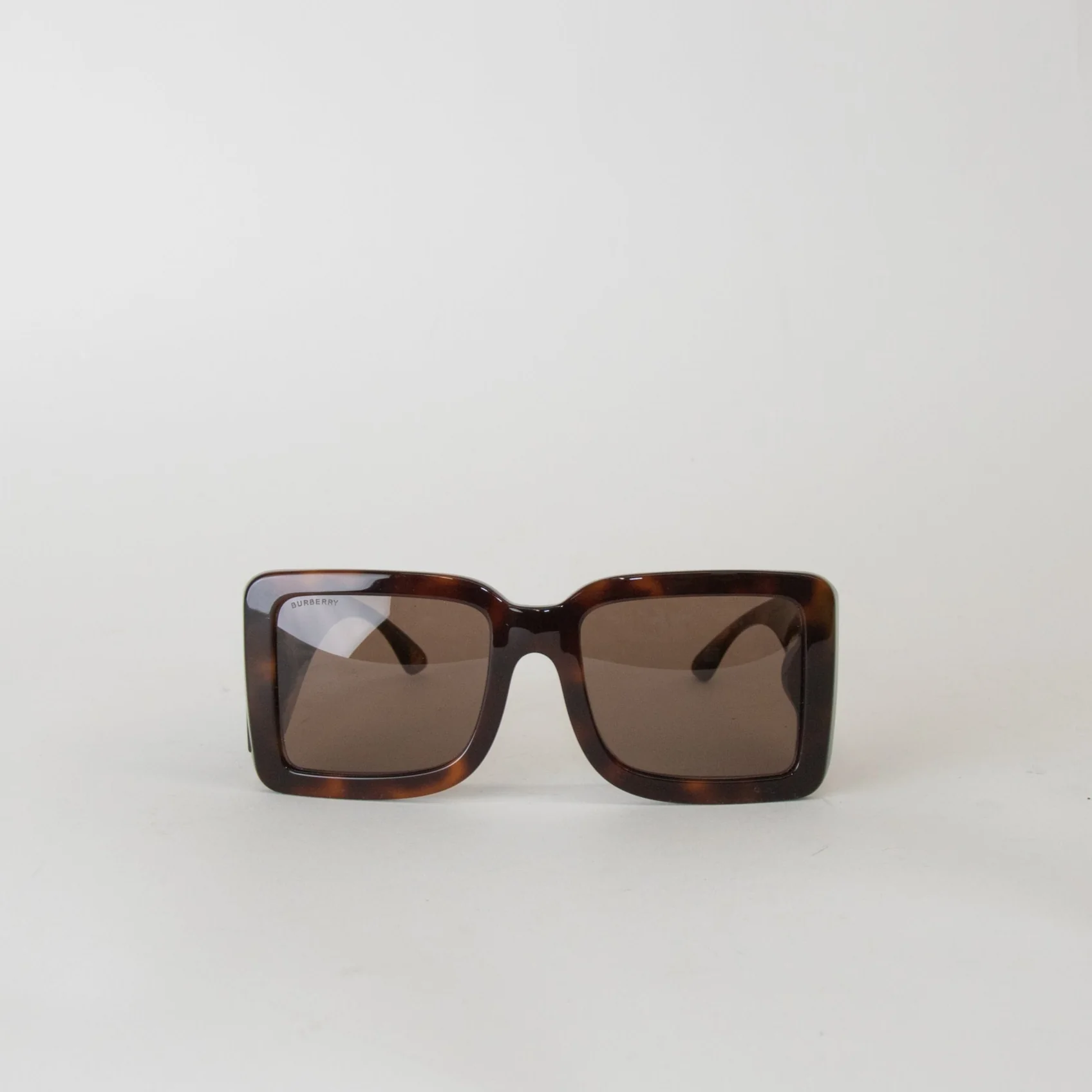 Burberry Tortoiseshell Frith Square Frame Sunglasses