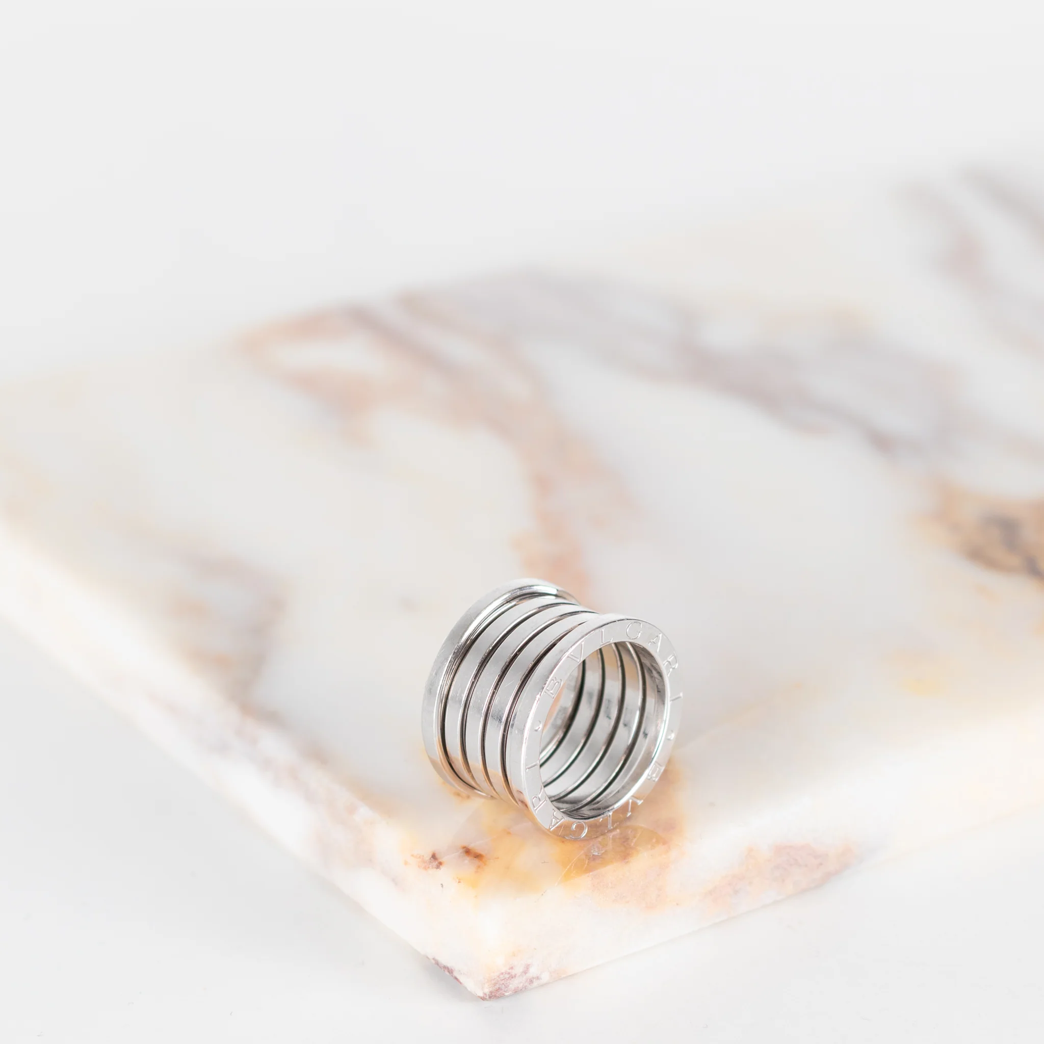 Bvlgari 18kt White Gold 5 Row B.Zero Ring - Image 3