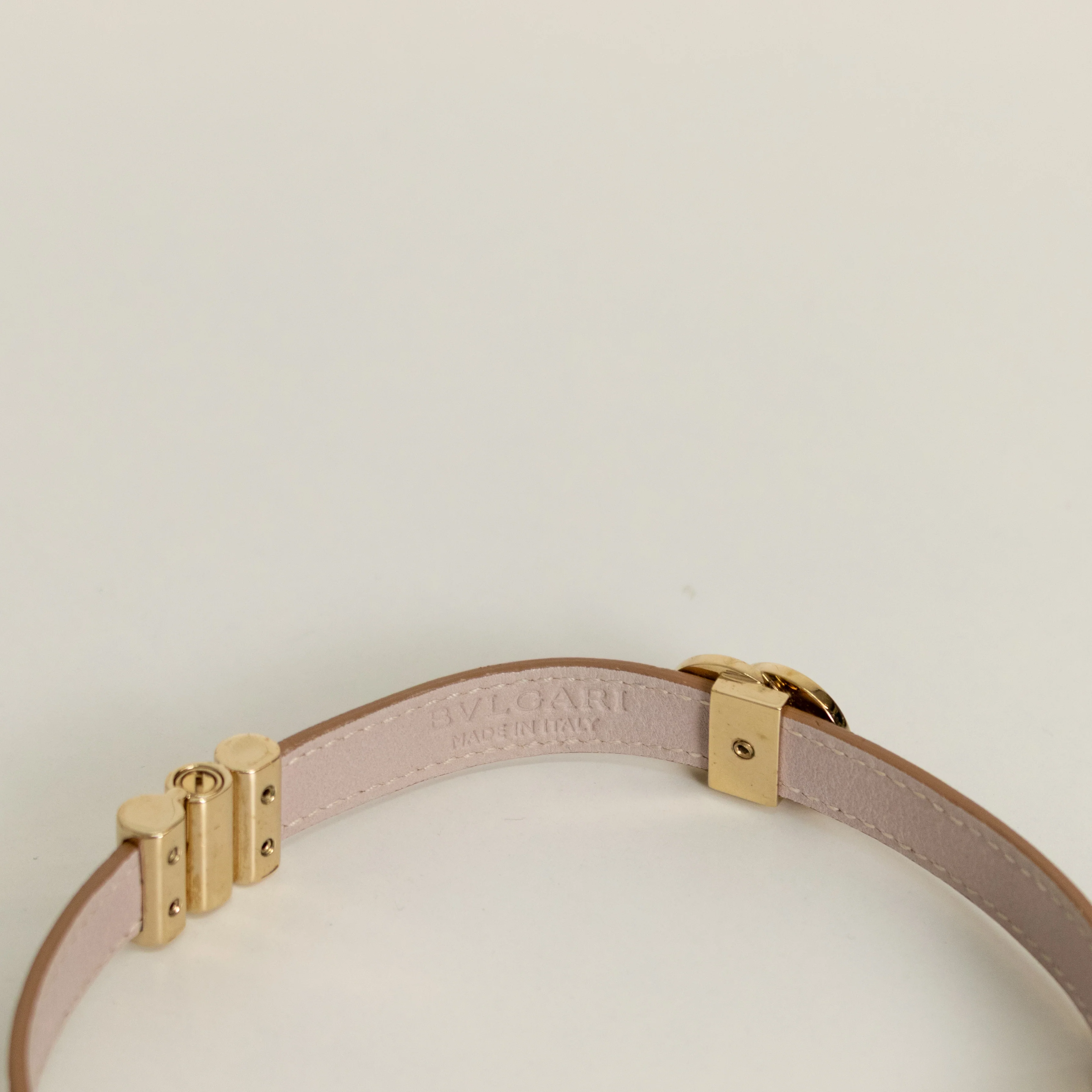 Bvlgari Brown Leather Interlocking Rings Double Coiled Bracelet - Image 6