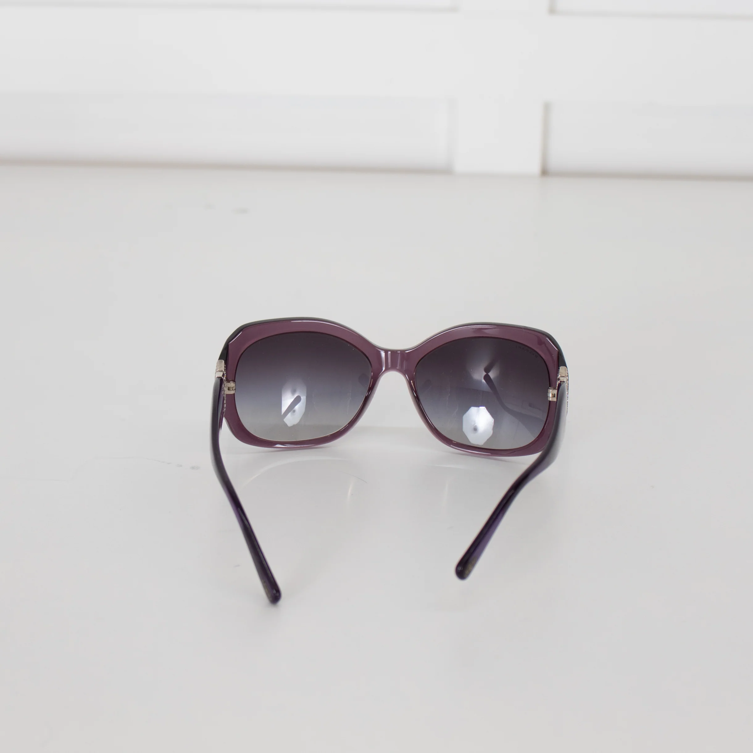 Bvlgari Purple Sunglasses with Crystal Details - Image 3