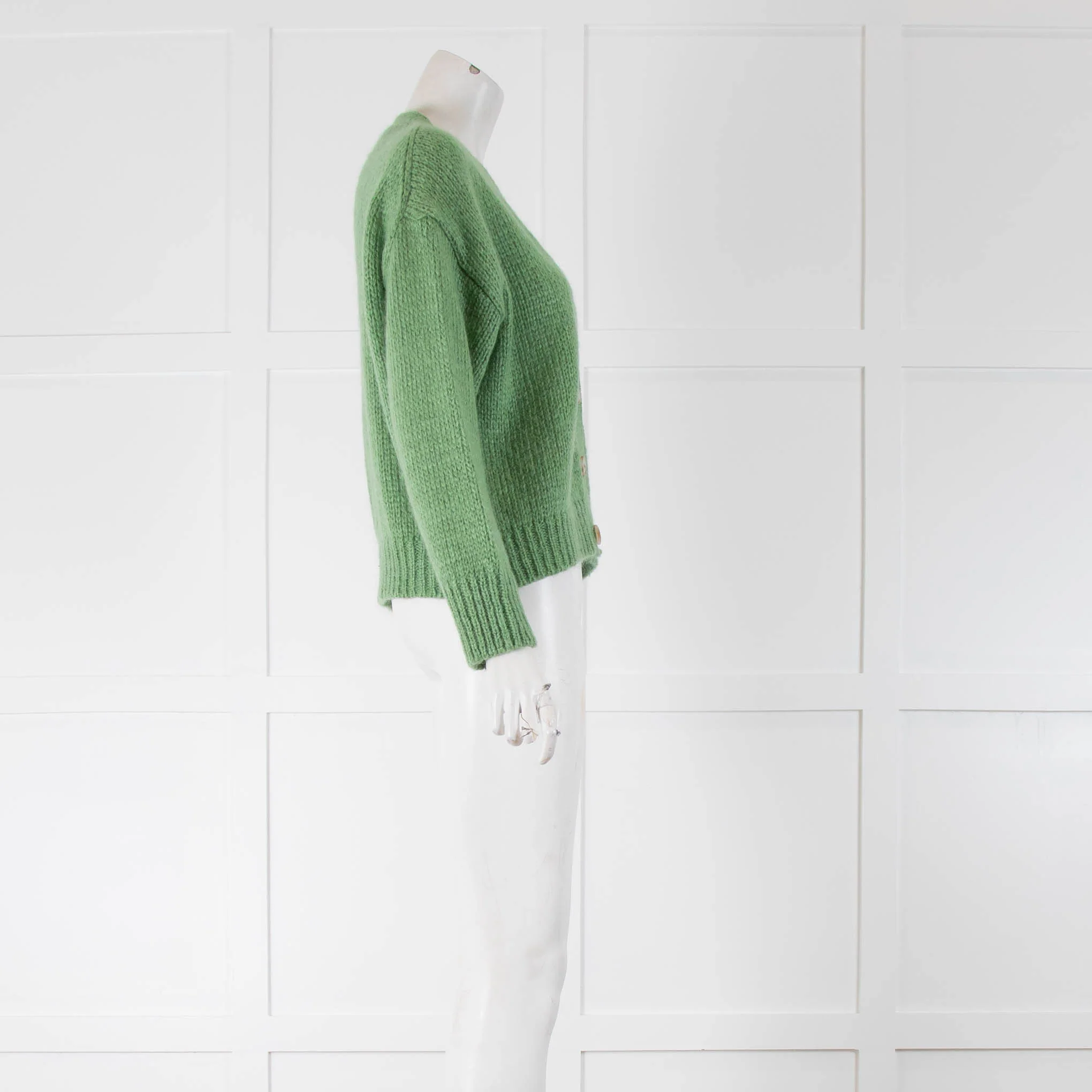 by Iris Green Mohair Cardigan - Image 2