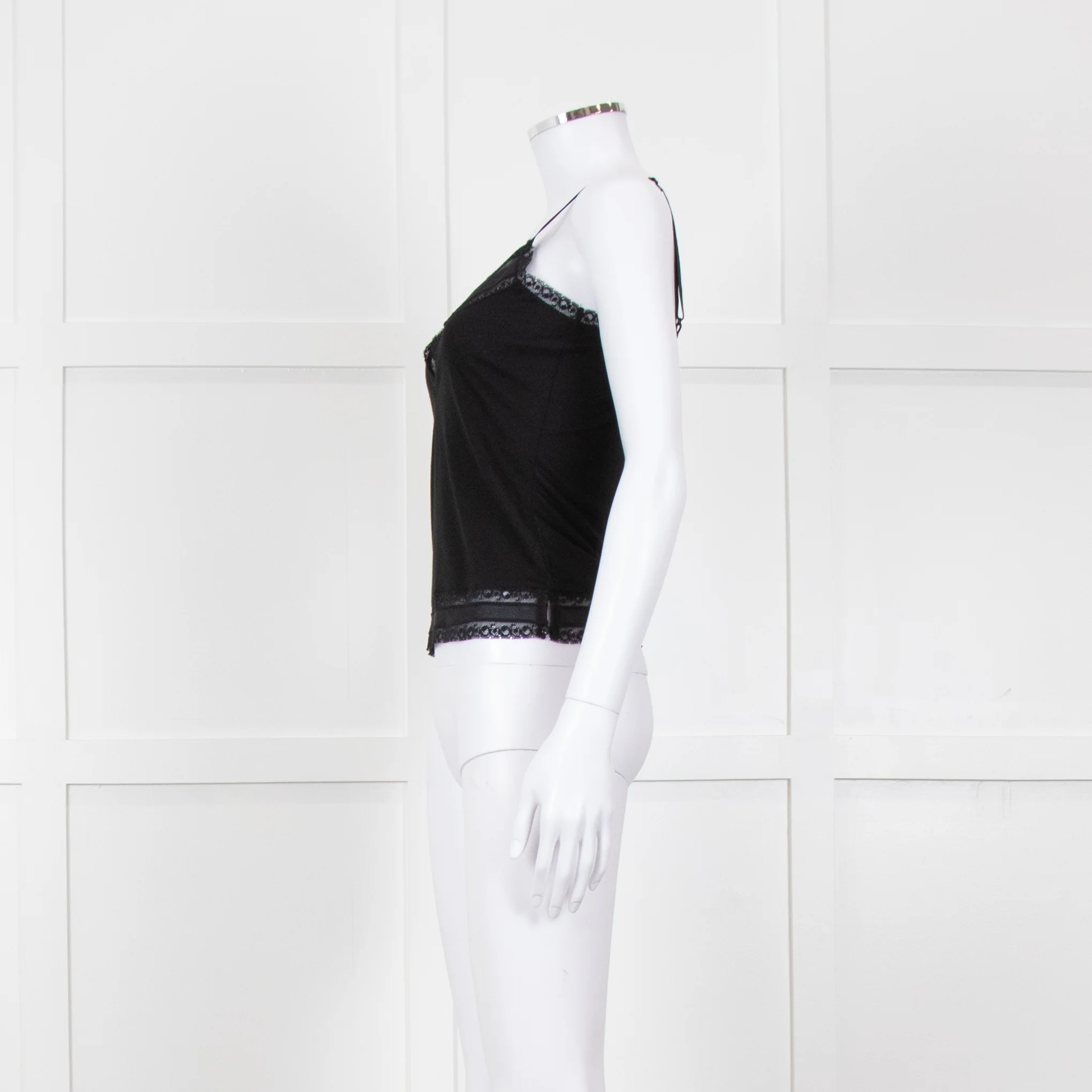 By Malene Birger Black Lace Trim Camisole - Image 3