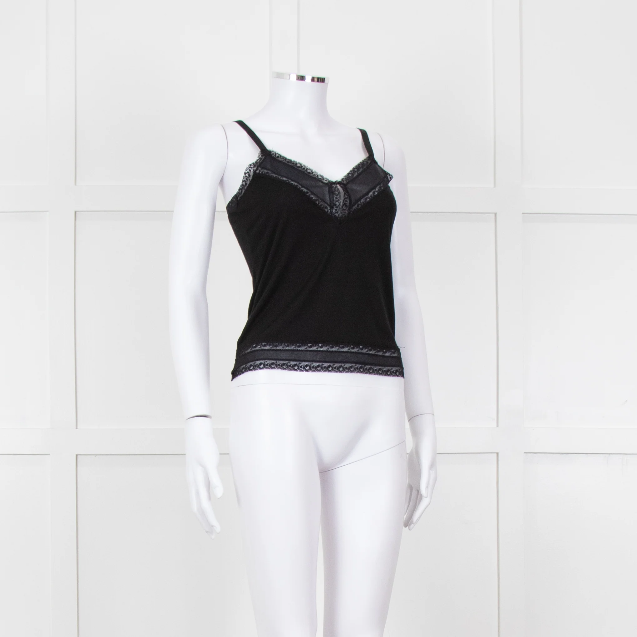 By Malene Birger Black Lace Trim Camisole - Image 8