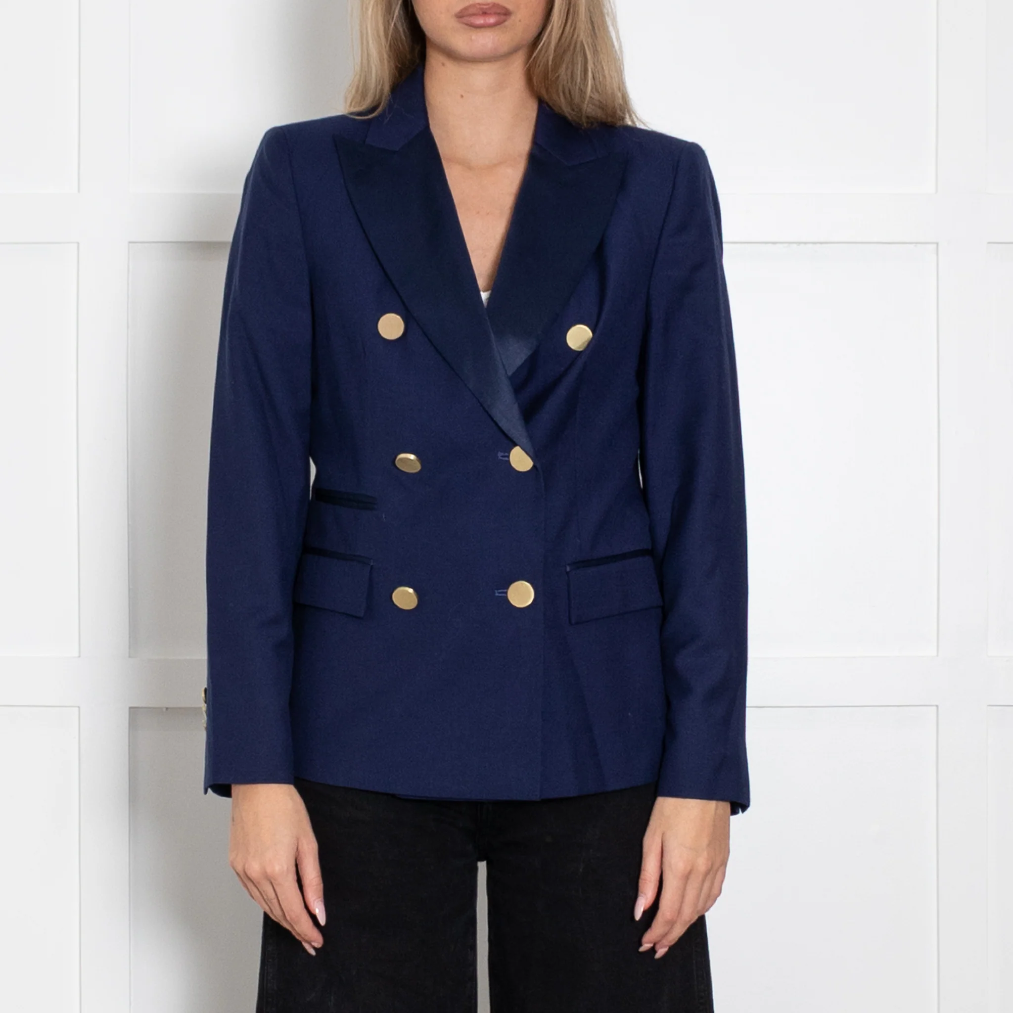 By Malene Birger Blue Wool Blend Double Breast Blazer - Image 2