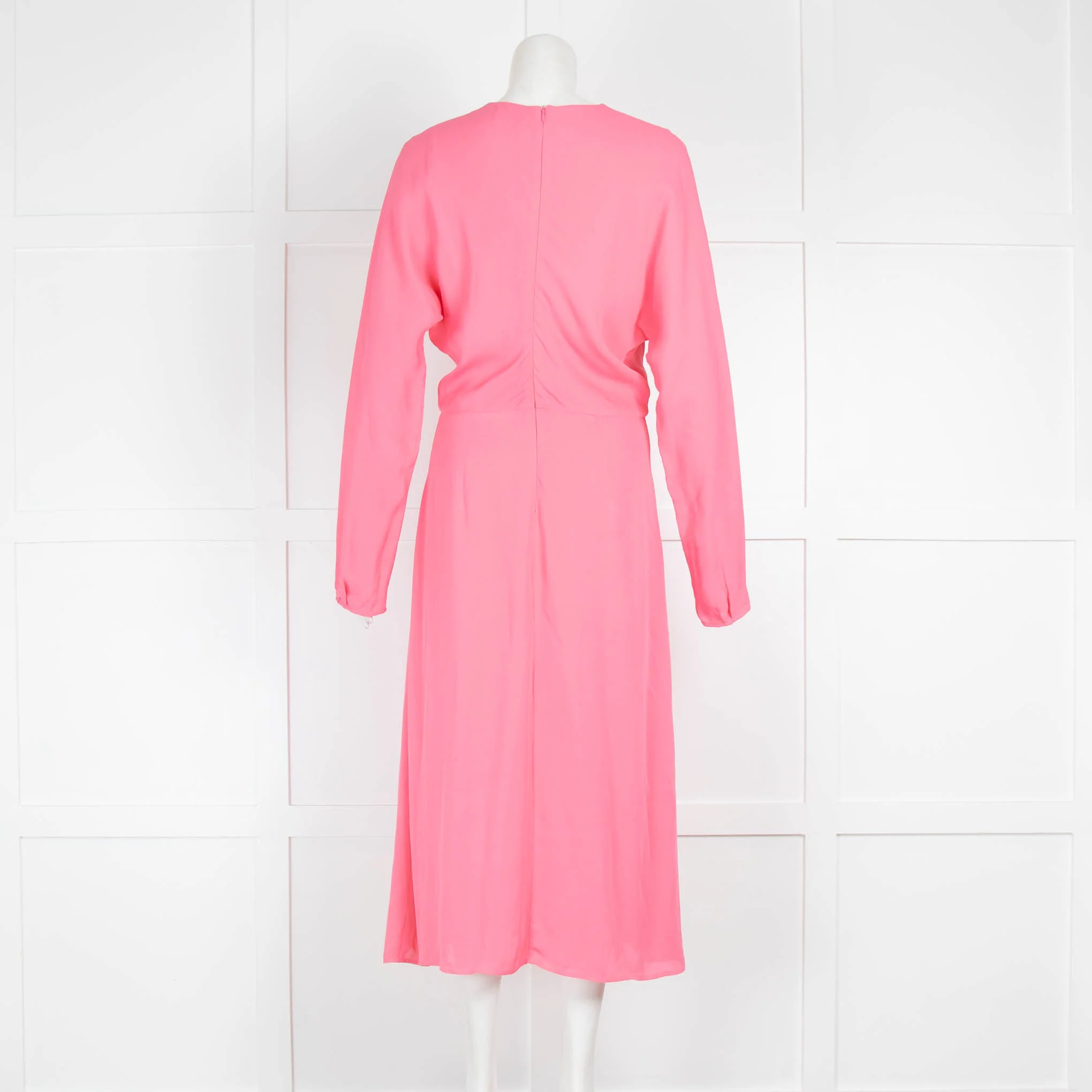 By Malene Birger Pale Pink Long Sleeve Midi Dress - Image 3