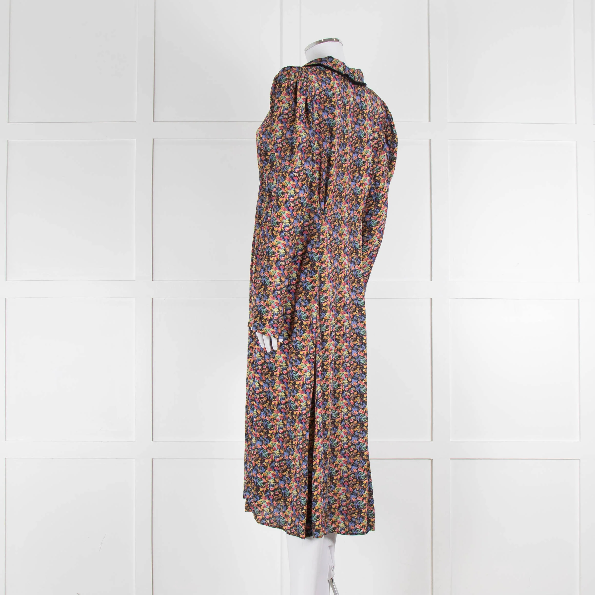 By Timo Floral Long Sleeve Collared Midi Dress - Image 6