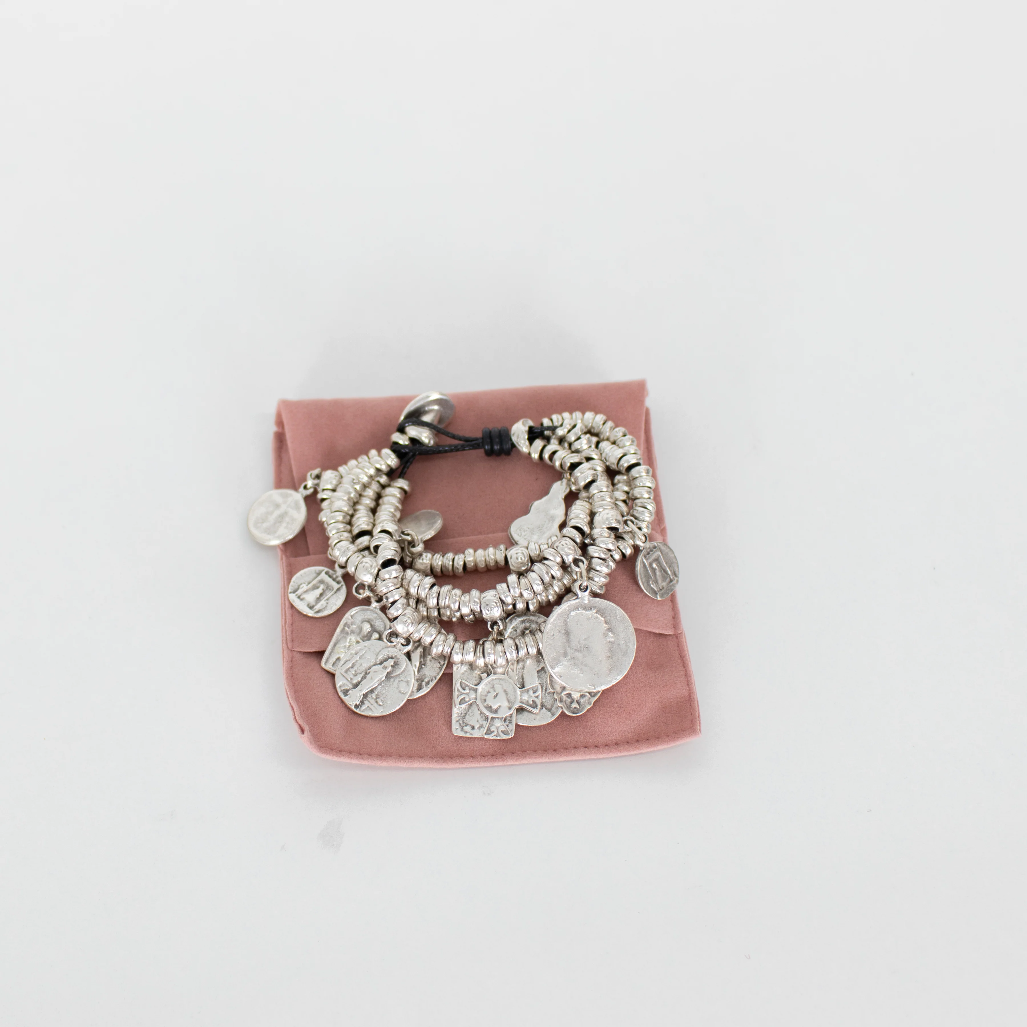By Virgo Silver on Leather Bysantine Bracelet - Image 2