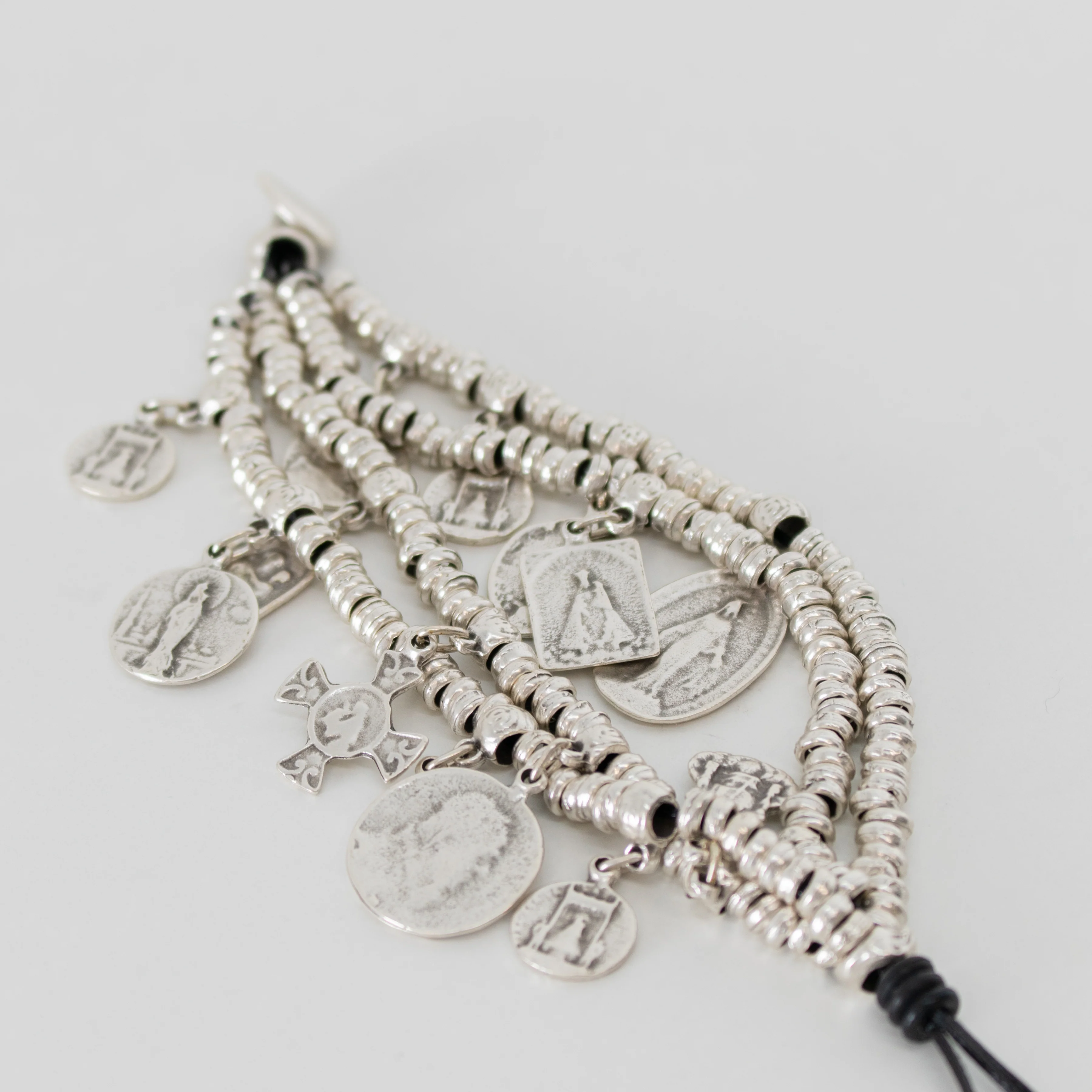 By Virgo Silver on Leather Bysantine Bracelet - Image 6