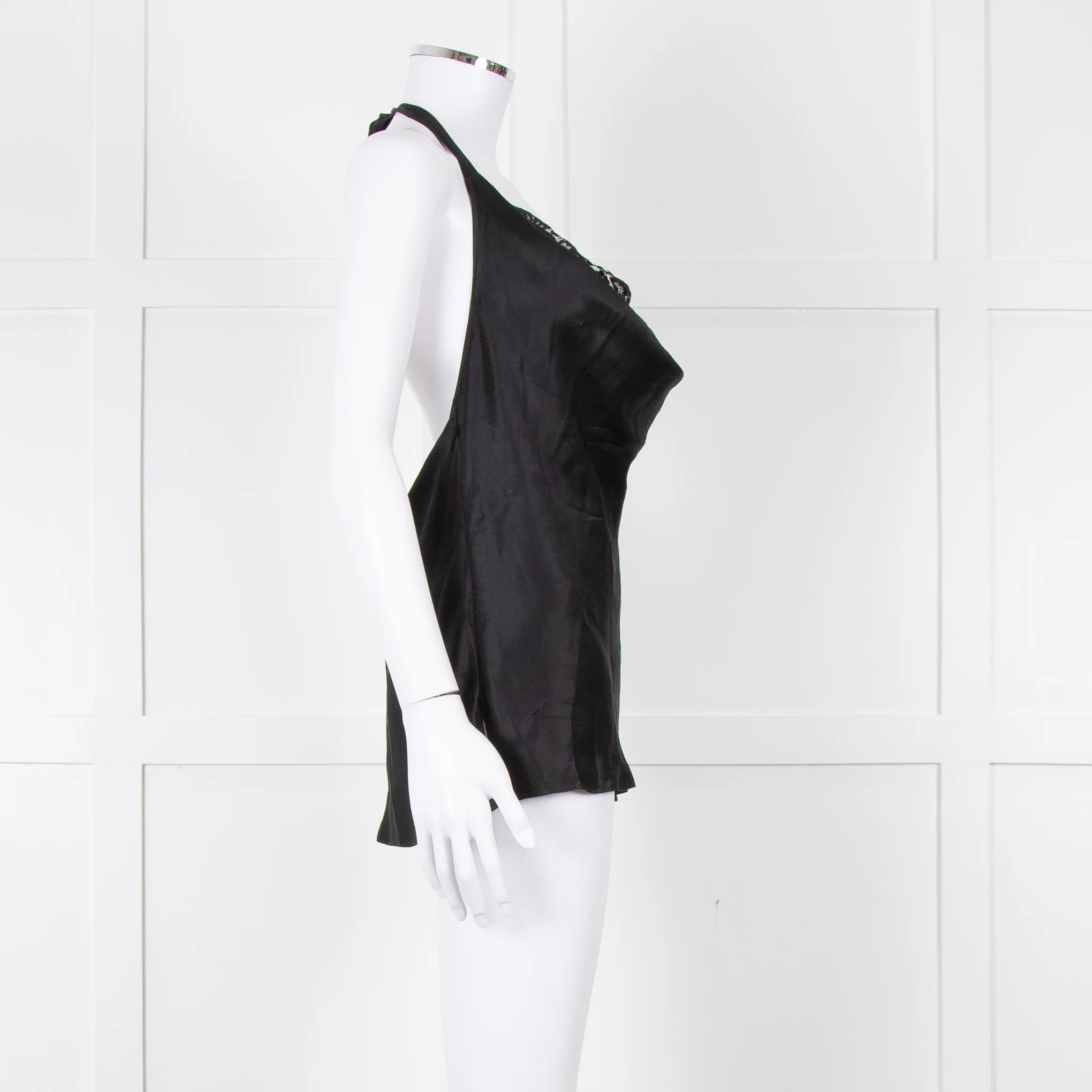 Cami NYC Black Silk and Lace Halterneck Camisole - Image 3