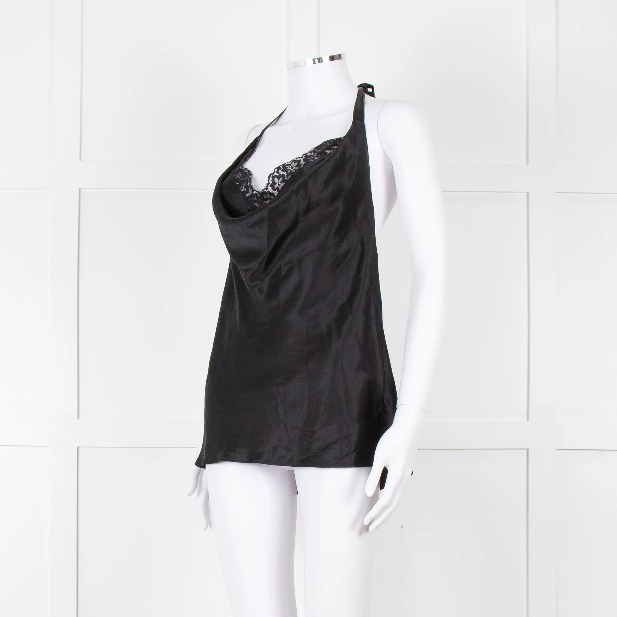 Cami NYC Black Silk and Lace Halterneck Camisole - Image 8