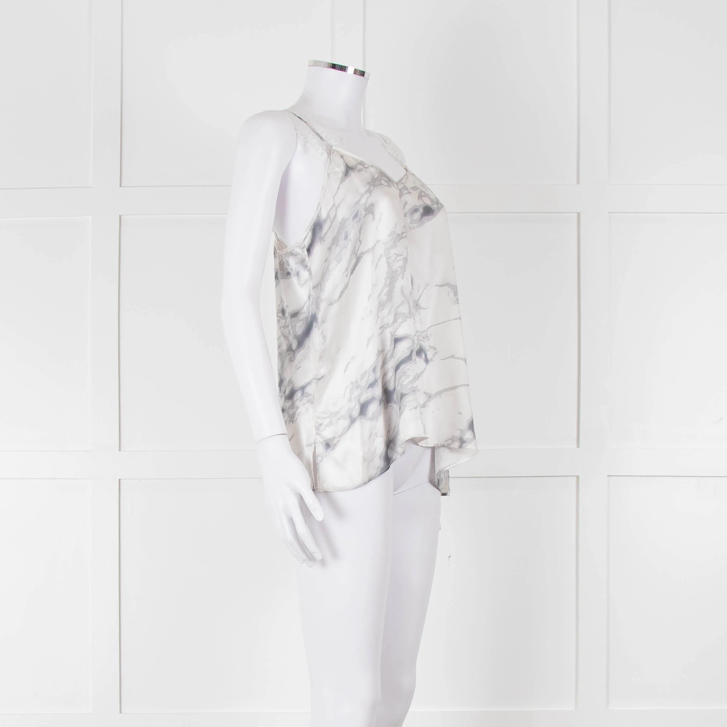 Cami NYC Grey Marble Look Silk Camisole - Image 2