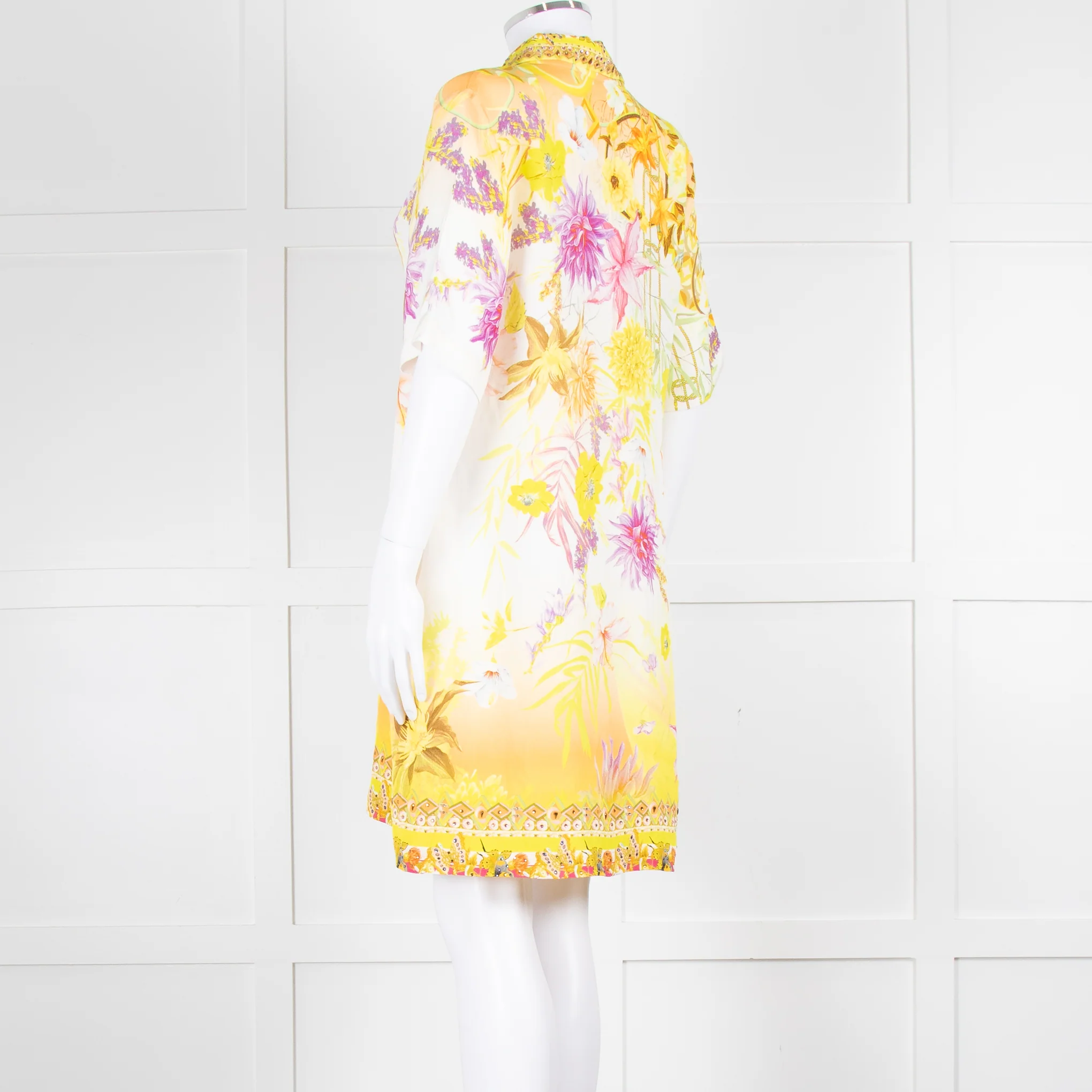 Camilla Cream Yellow Diamante Mini Dress - Image 6