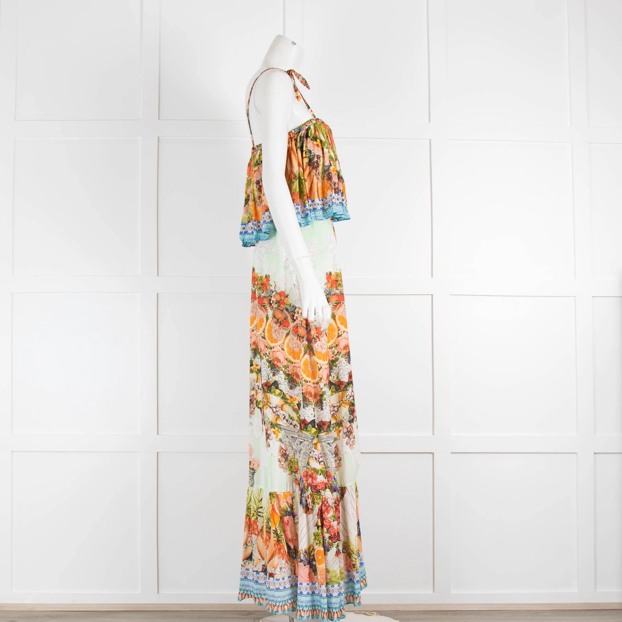 Camilla Floral With Stones Gypsy Neck Dress - Image 2