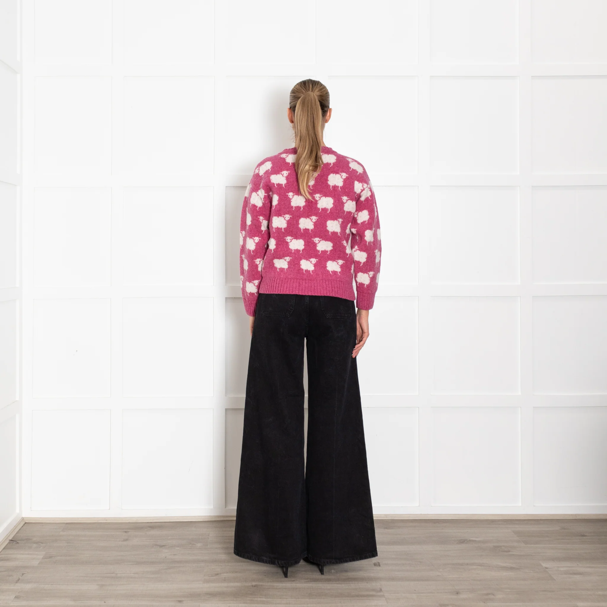 Campbell's of Beauly Pink Jumper With Sheep Motif - Image 5