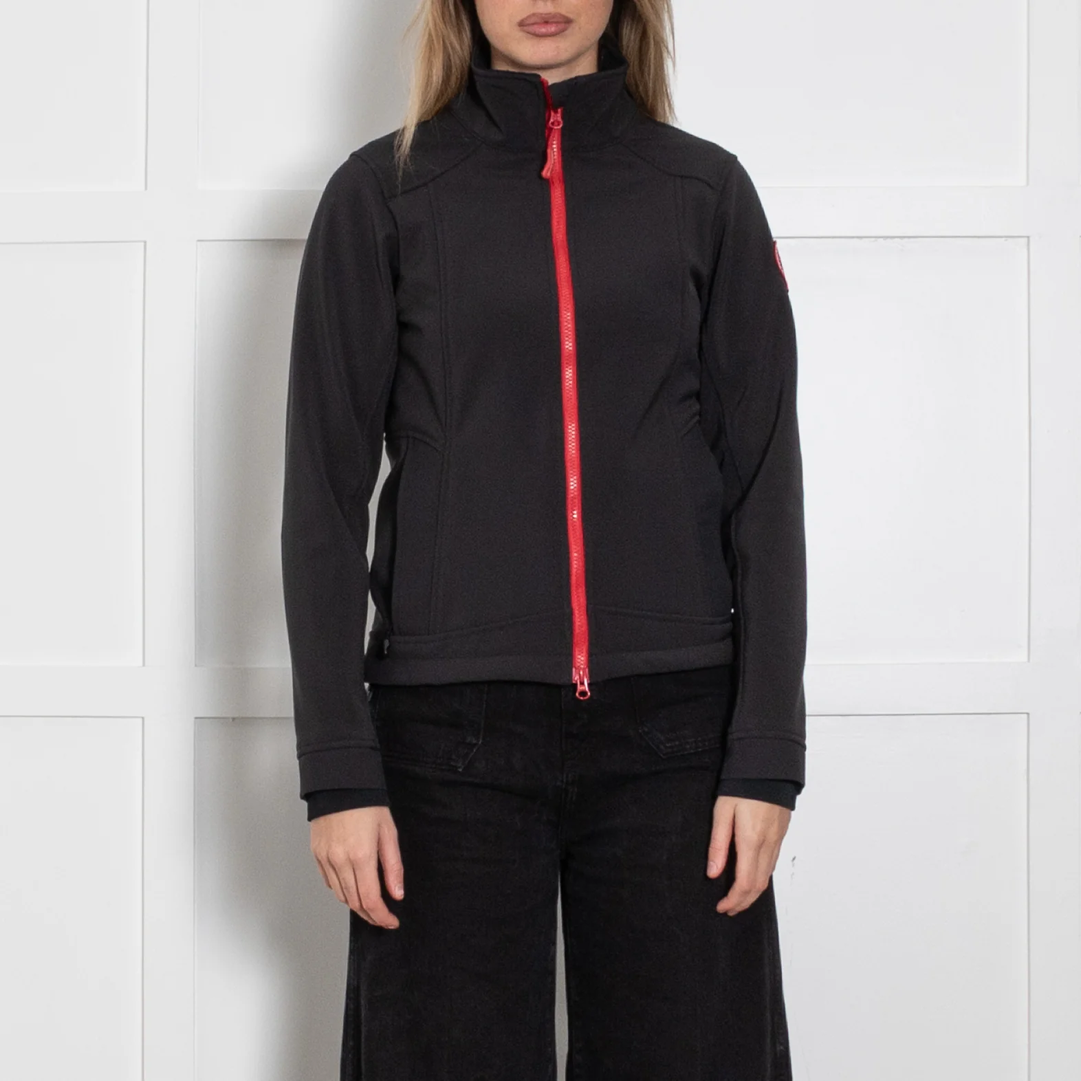 Canada Goose Black Fleece Lined Zip-Up Jacket - Image 2