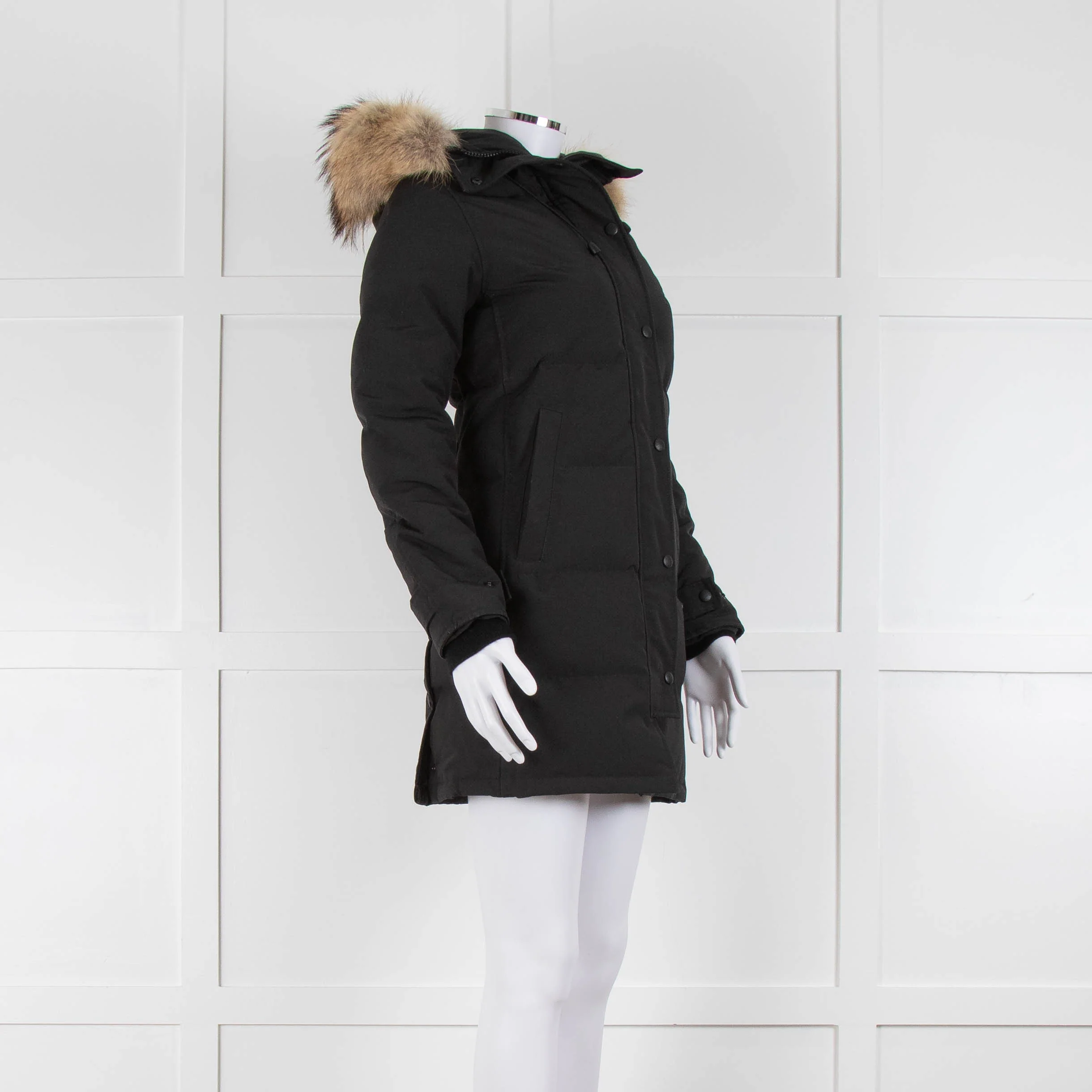 Canada Goose Black Fur Trim Puffer Jacket - Image 2