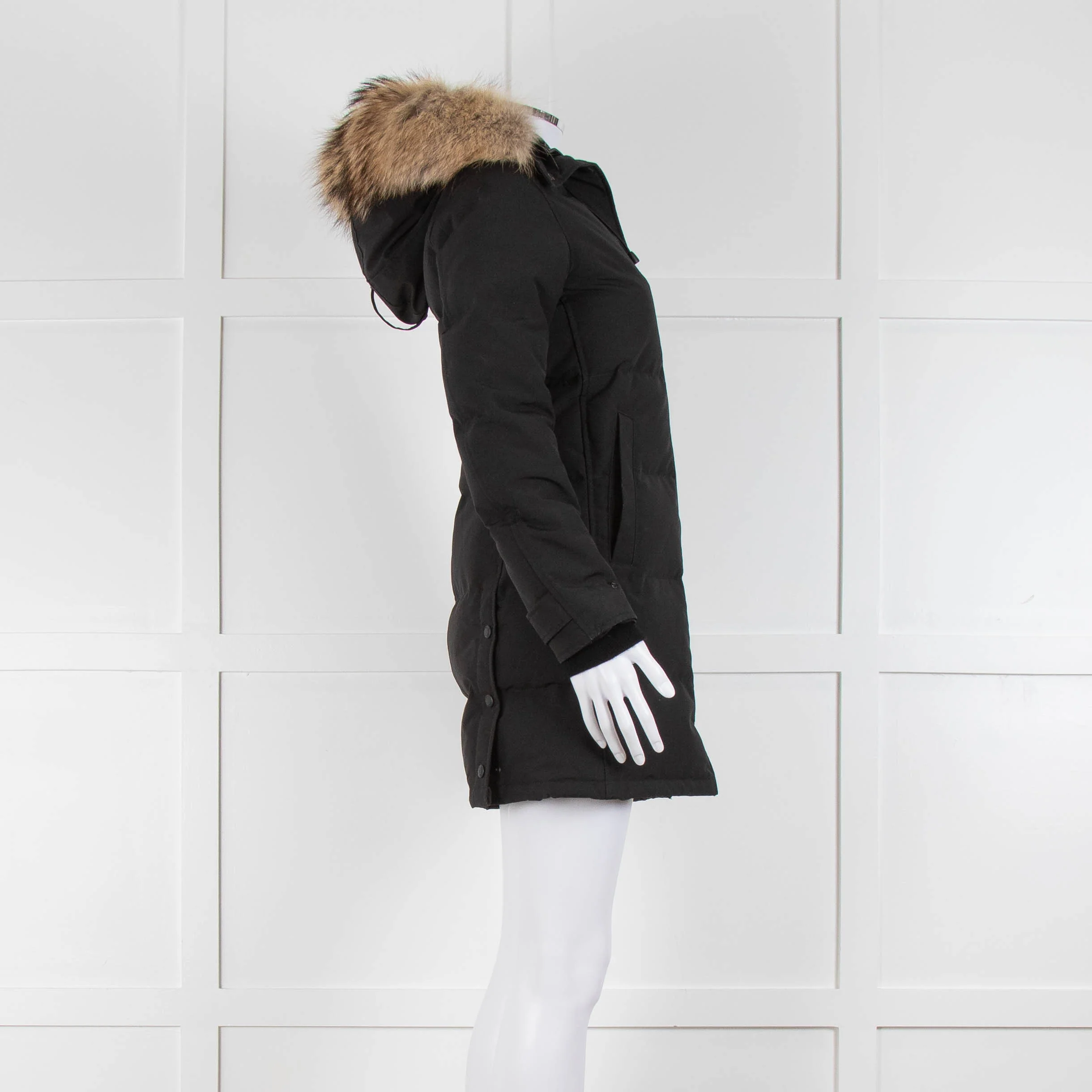 Canada Goose Black Fur Trim Puffer Jacket - Image 3