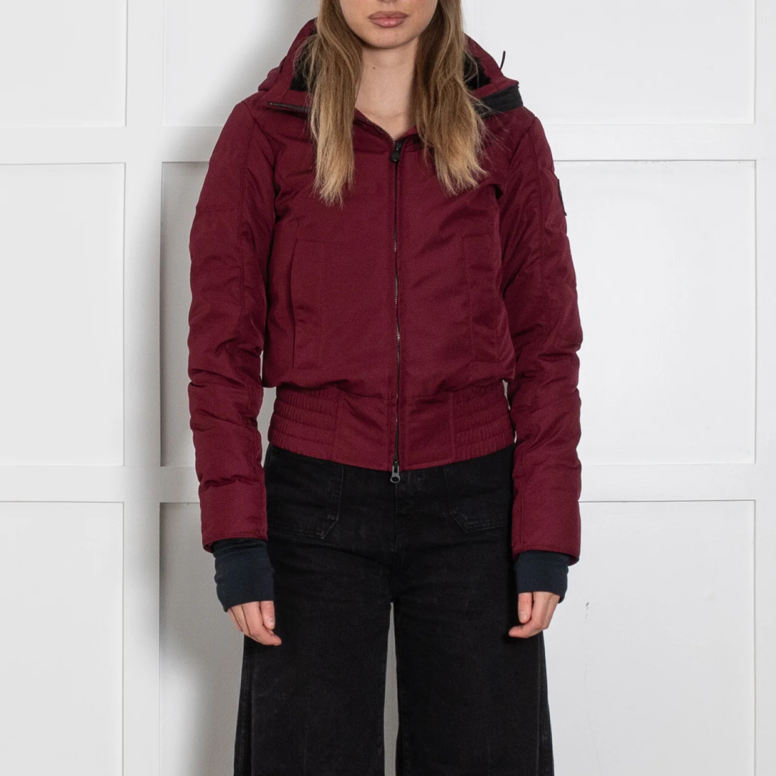 Canada Goose Burgundy Puffer Jacket - Image 2