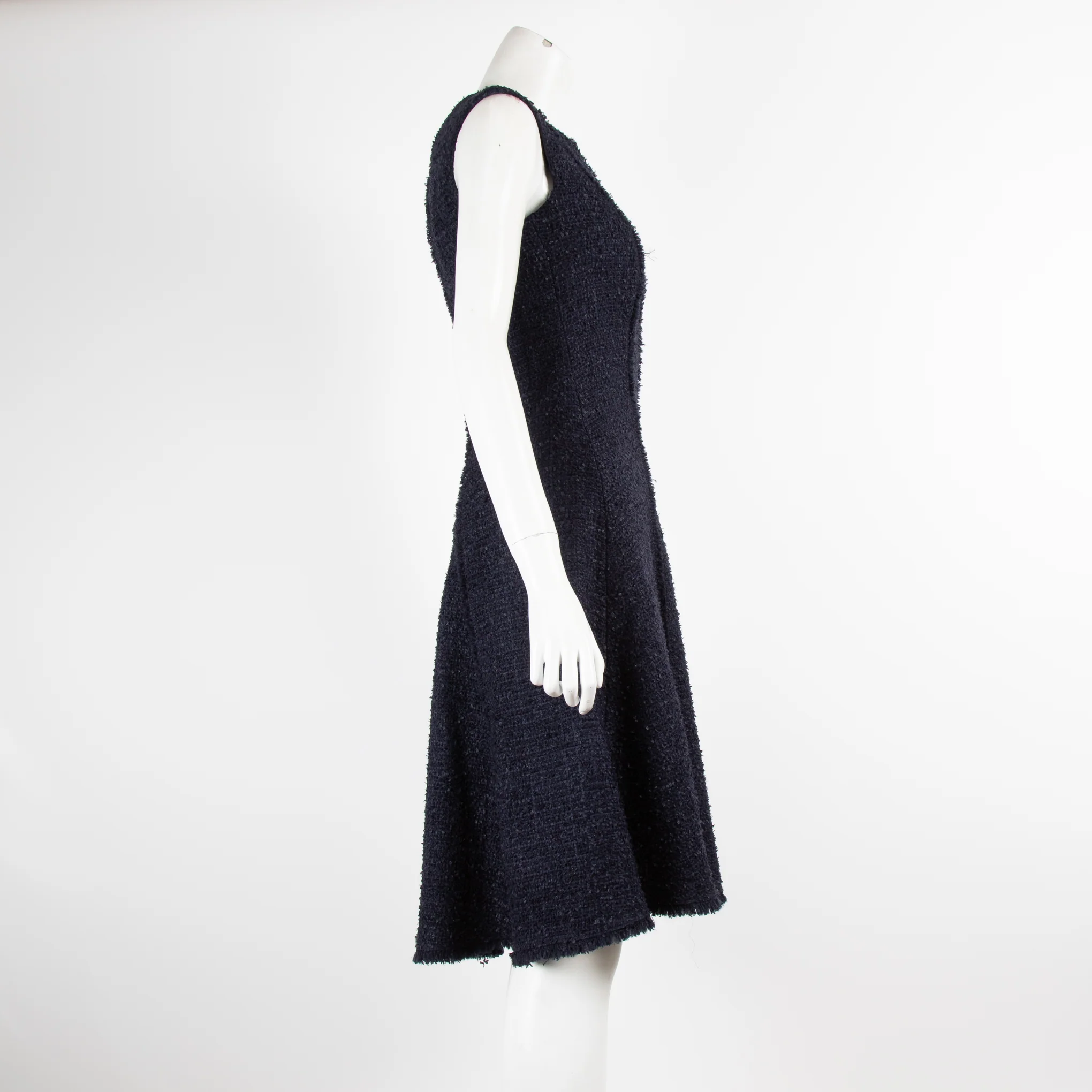 Carolina Herrera Navy Pearl Button Dress With Jacket - Image 2