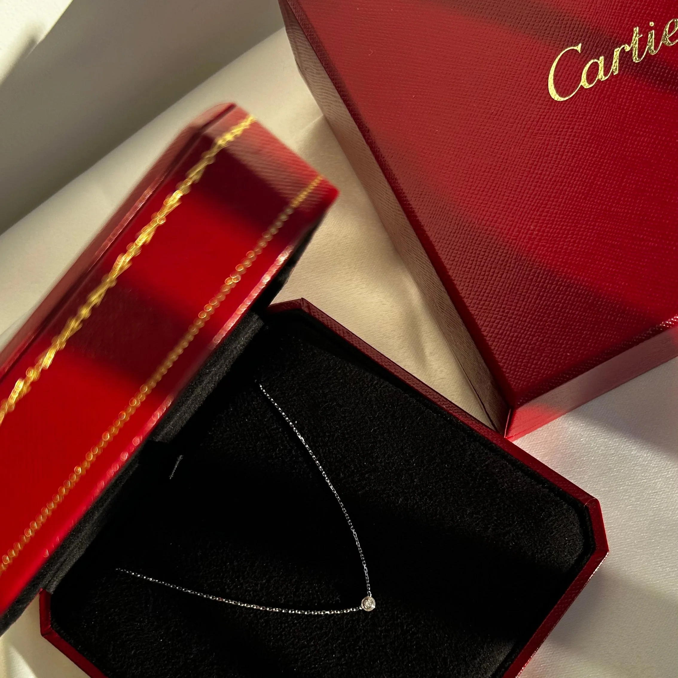 Cartier D'Amour Diamond XS Necklace in White Gold - Image 2