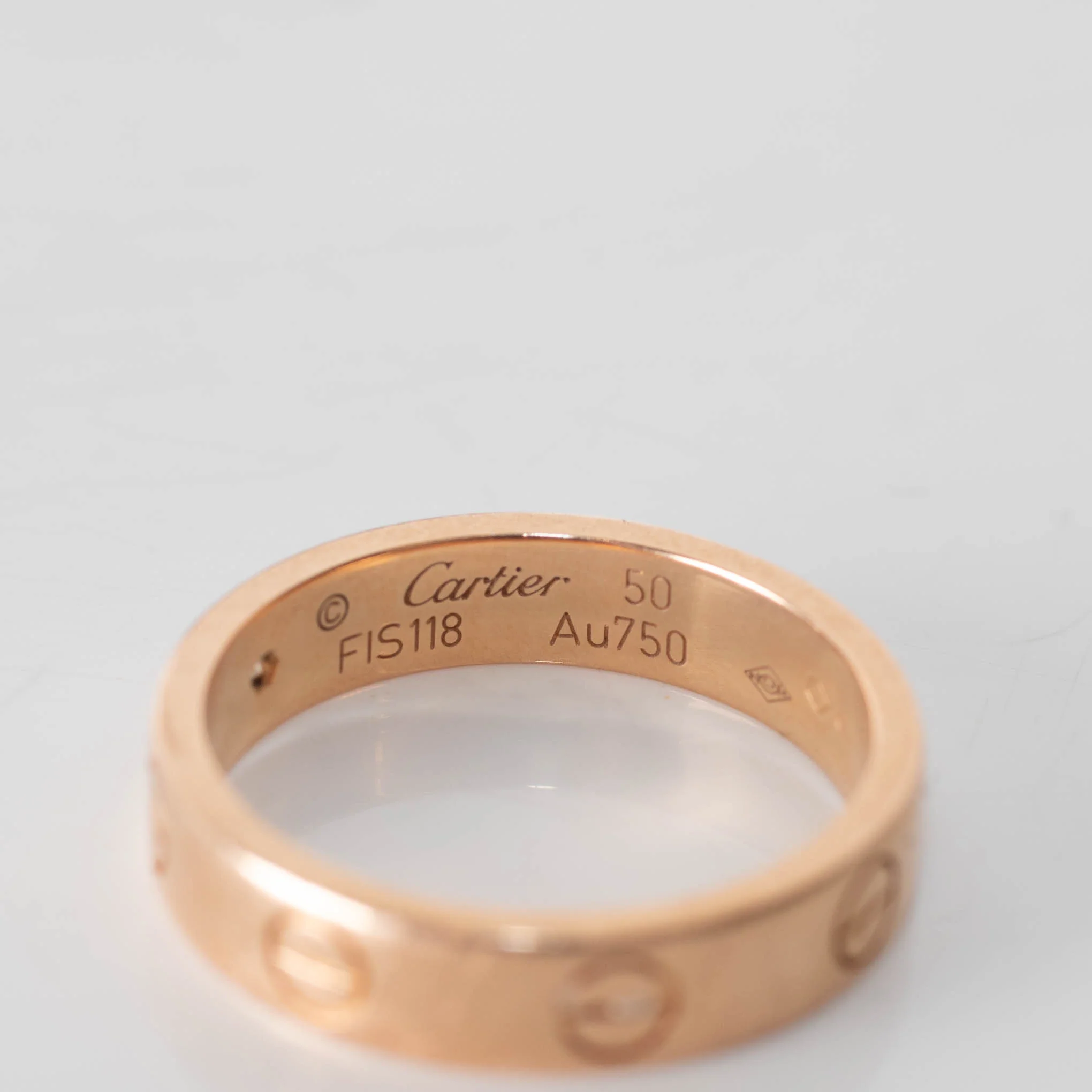 Cartier Rose Gold Single Stone Love Wedding Ring - Image 4