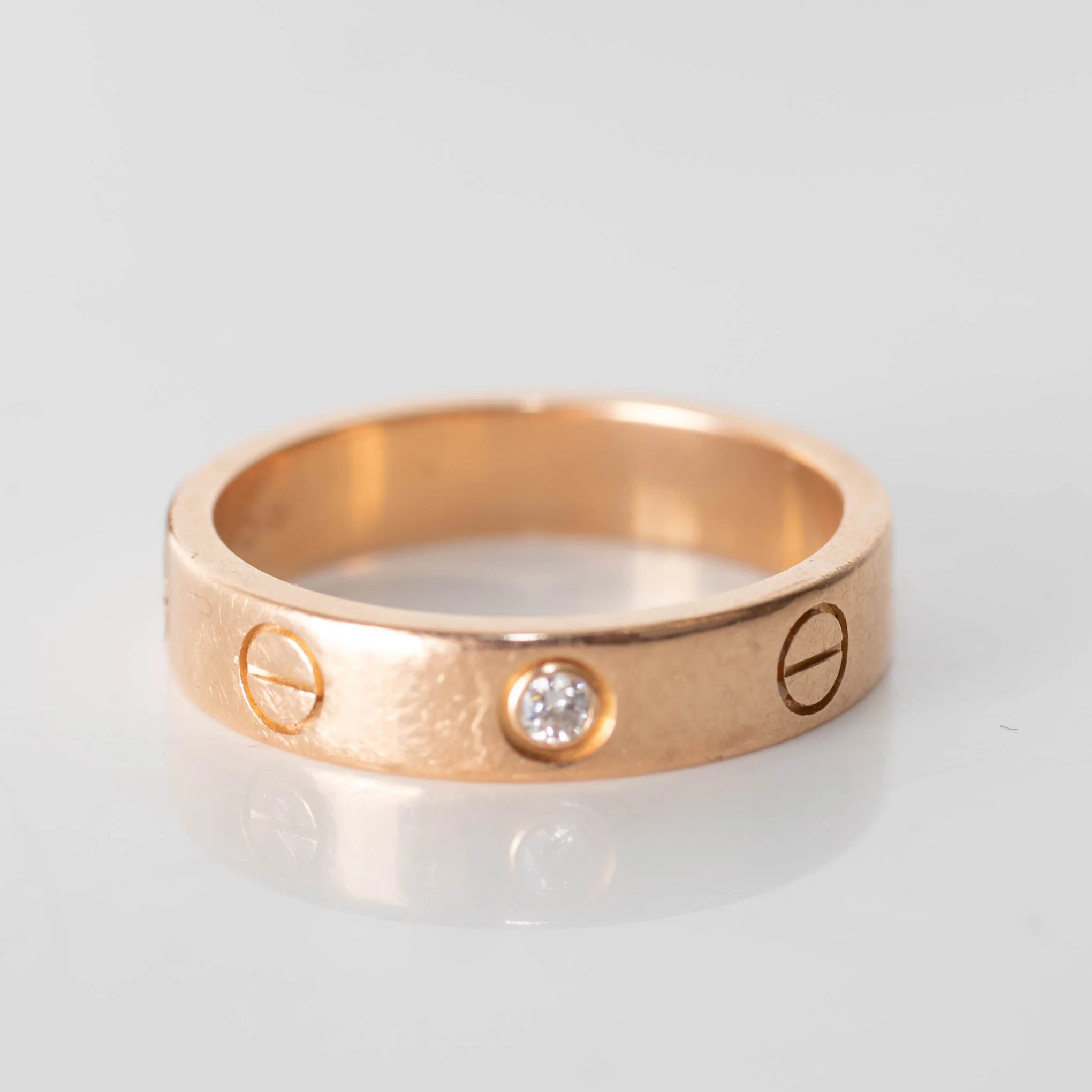 Cartier Rose Gold Single Stone Love Wedding Ring - Image 7