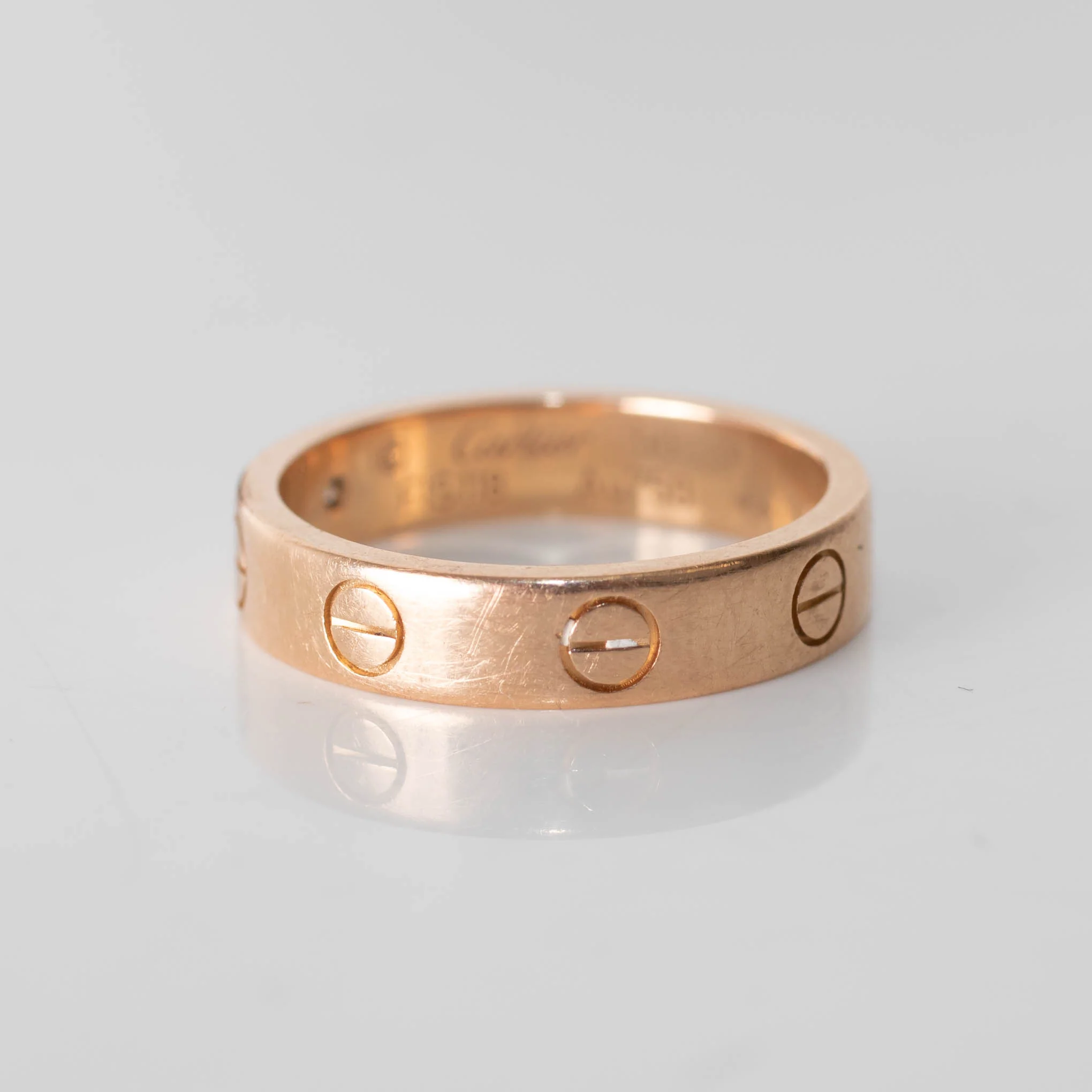 Cartier Rose Gold Single Stone Love Wedding Ring - Image 8