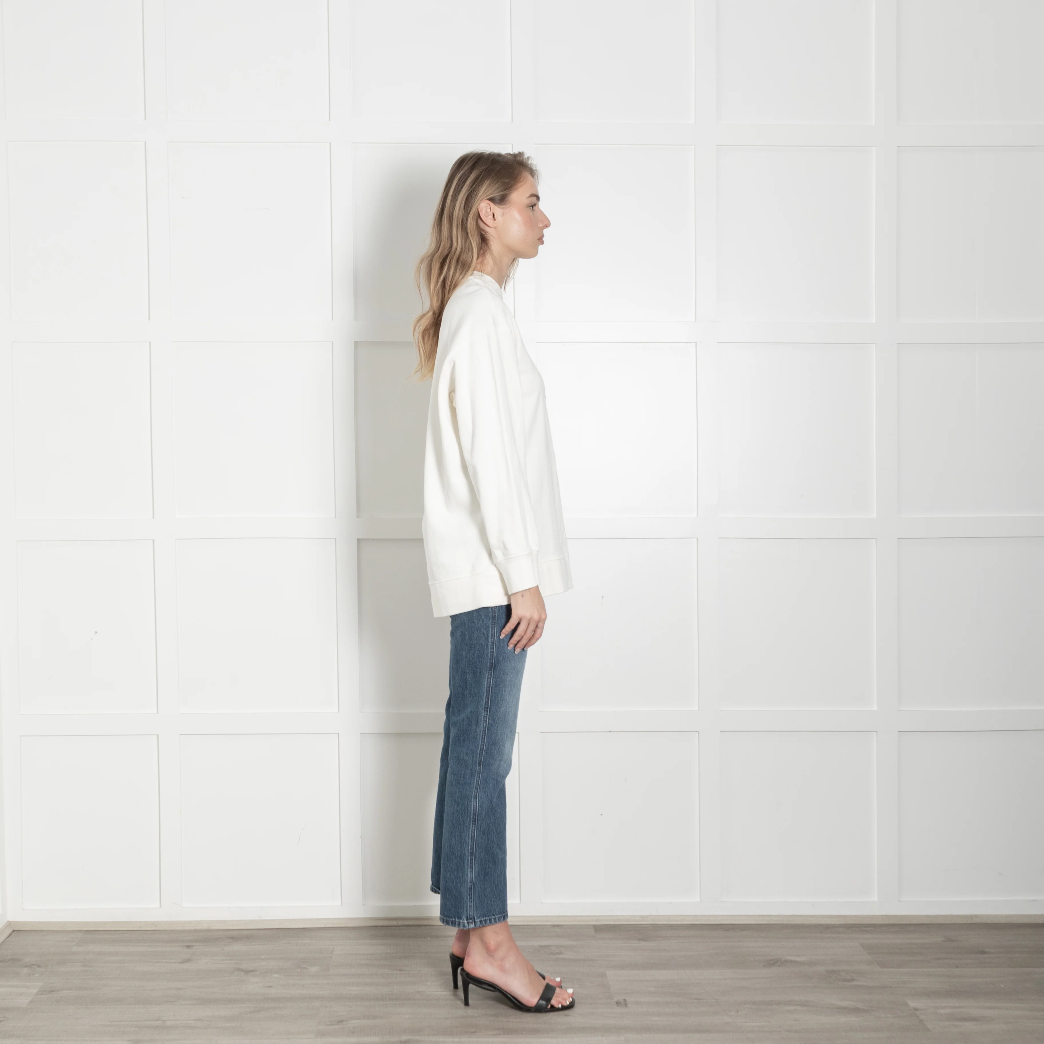 Casablanca White Boxy Sweatshirt with Red Embroidered Logo - Image 6