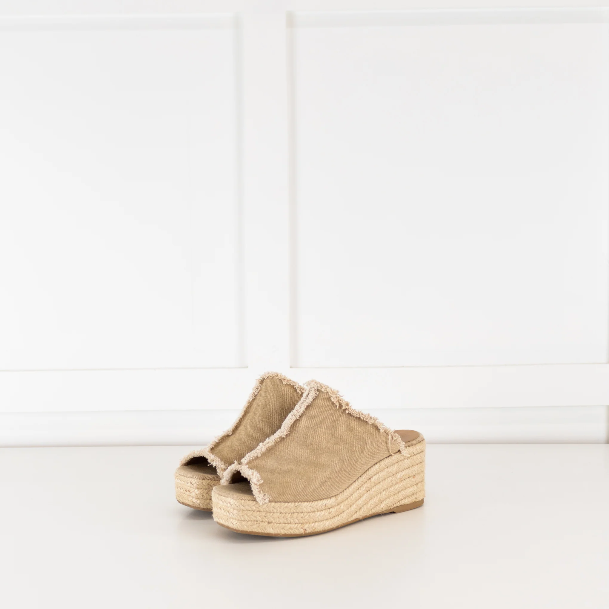 Castaner Beige Canvas Espadrille Mules