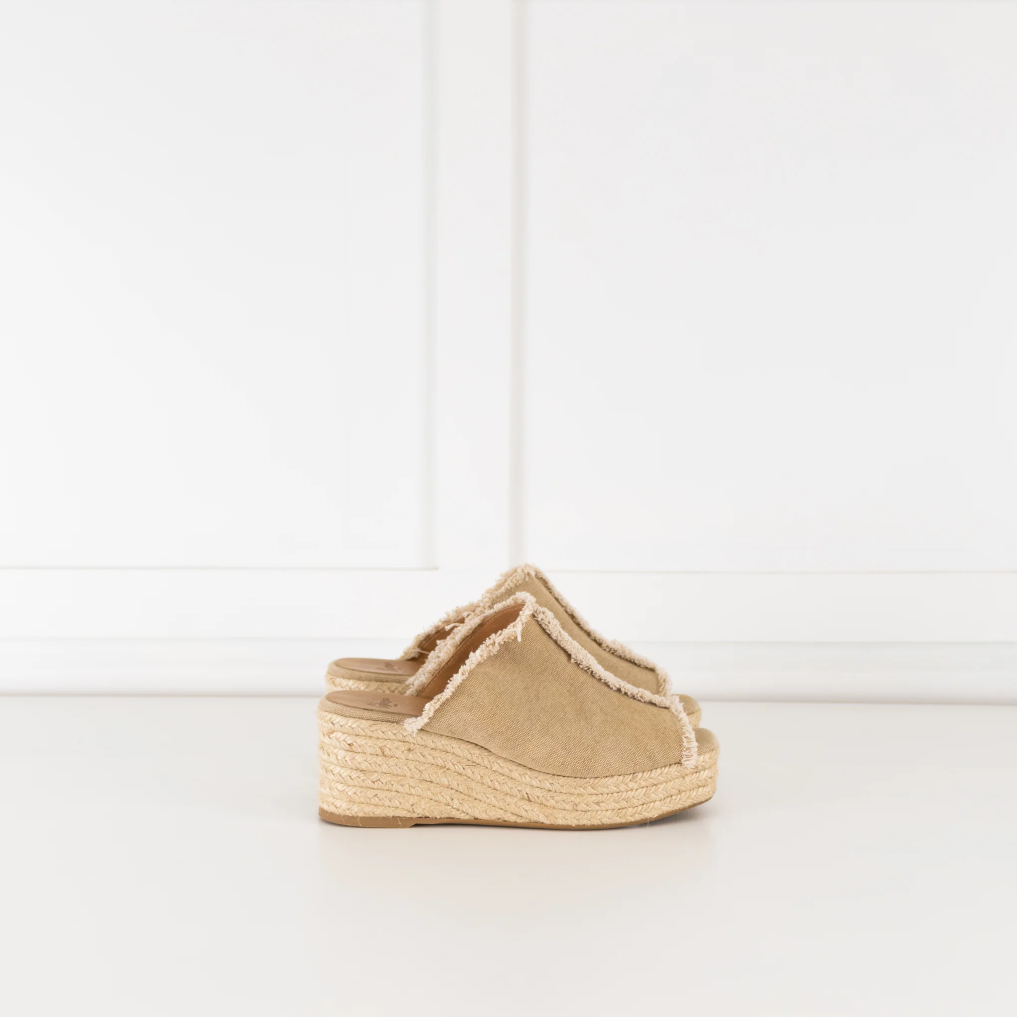 Castaner Beige Canvas Espadrille Mules - Image 4