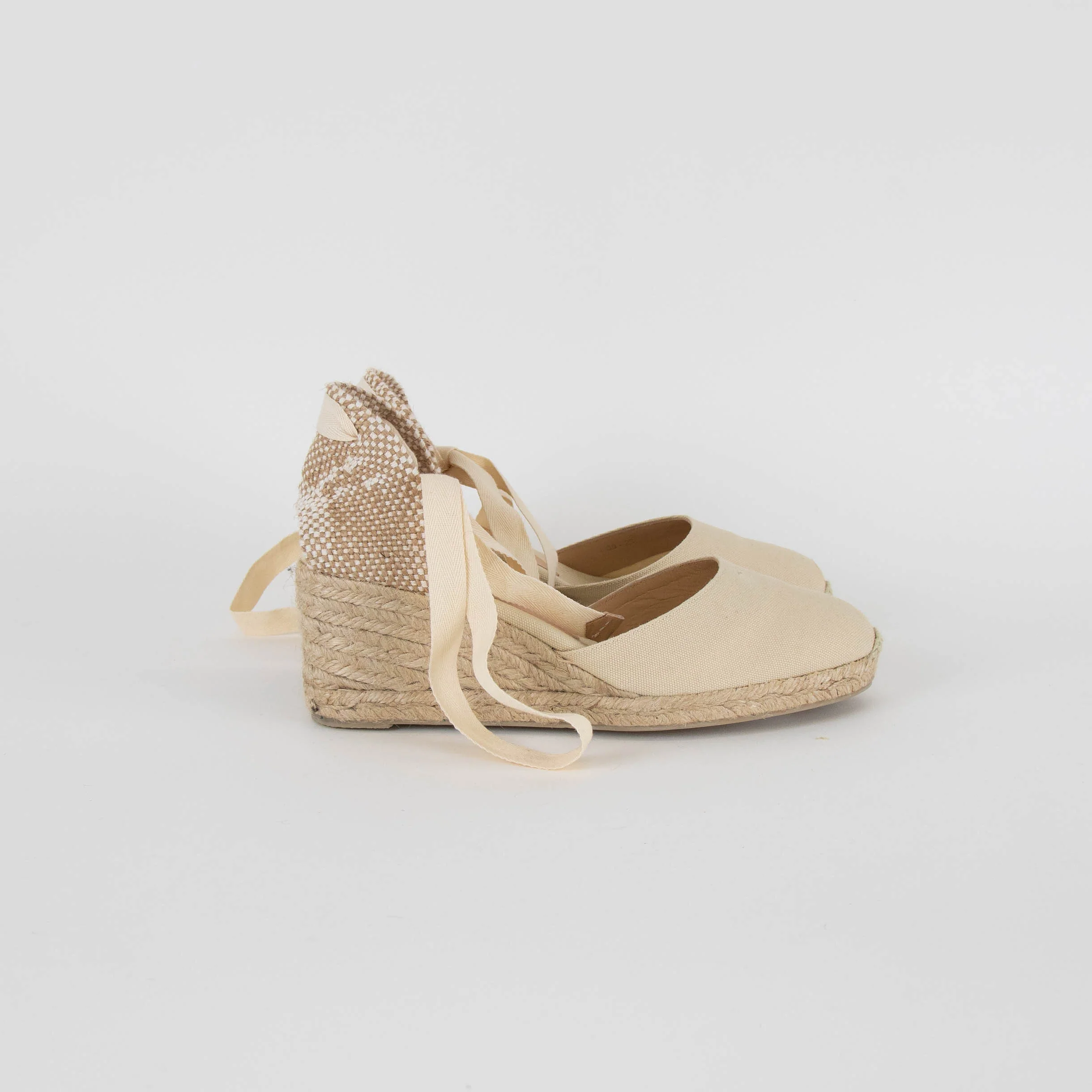 Castaner Ivory Linen Wedge Espadrille - Image 5
