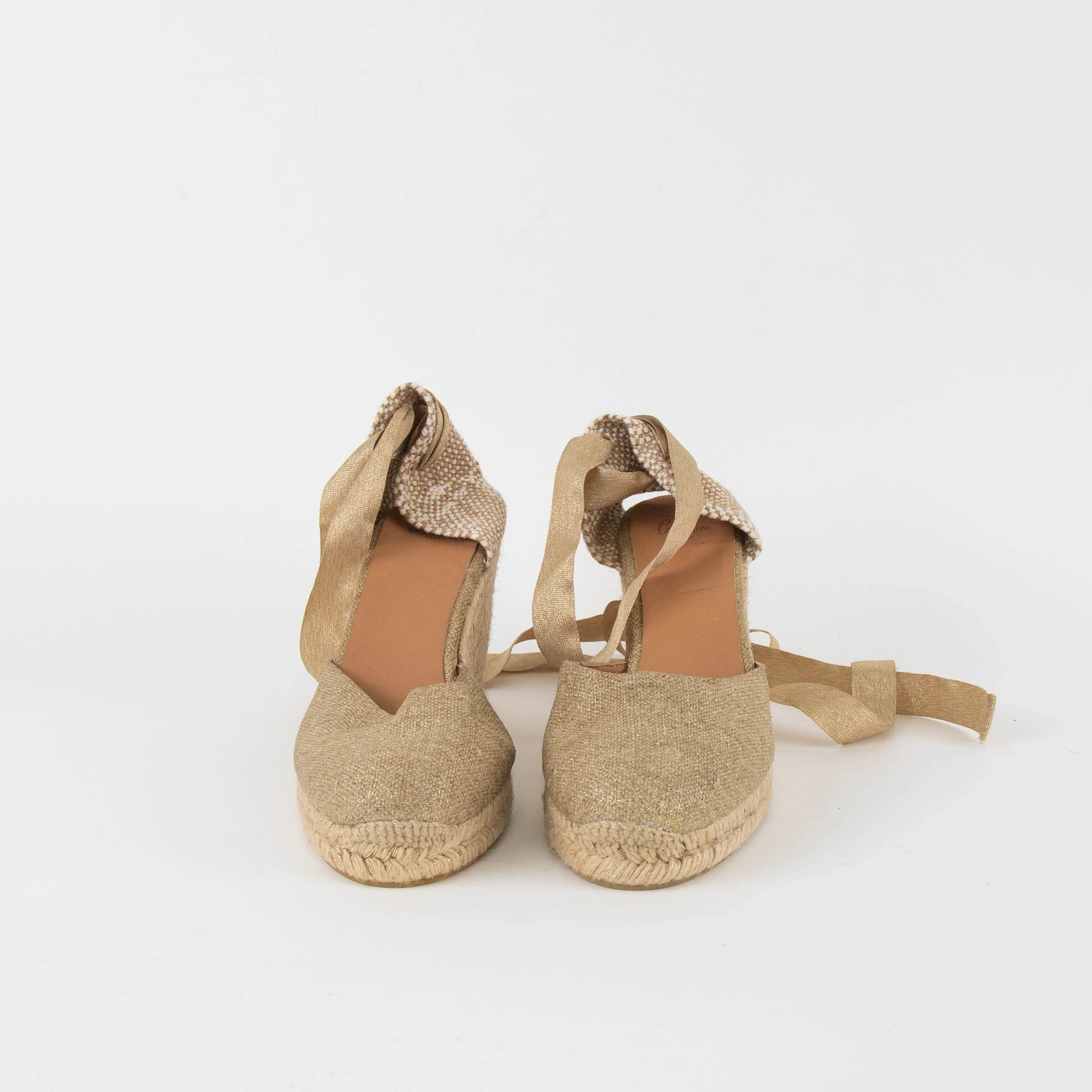 Castaner Linen Gold Lurex Espadrilles - Image 3