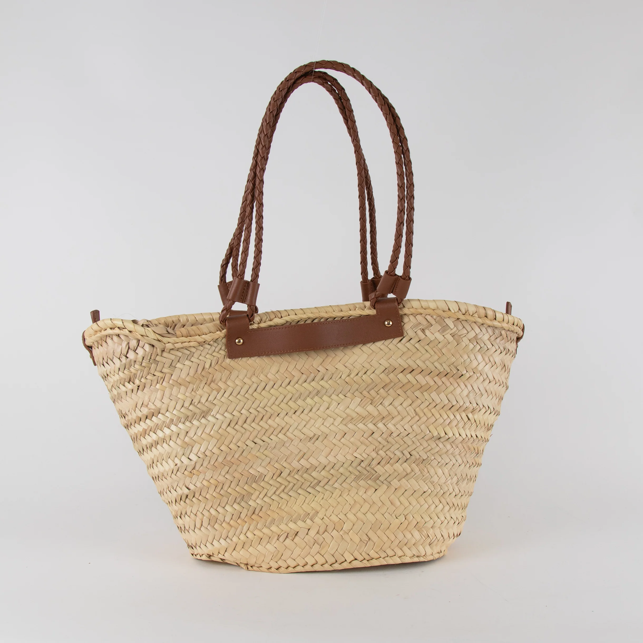 Castaner Raffia Bag with Logo Patch and Braided Handles - Image 3