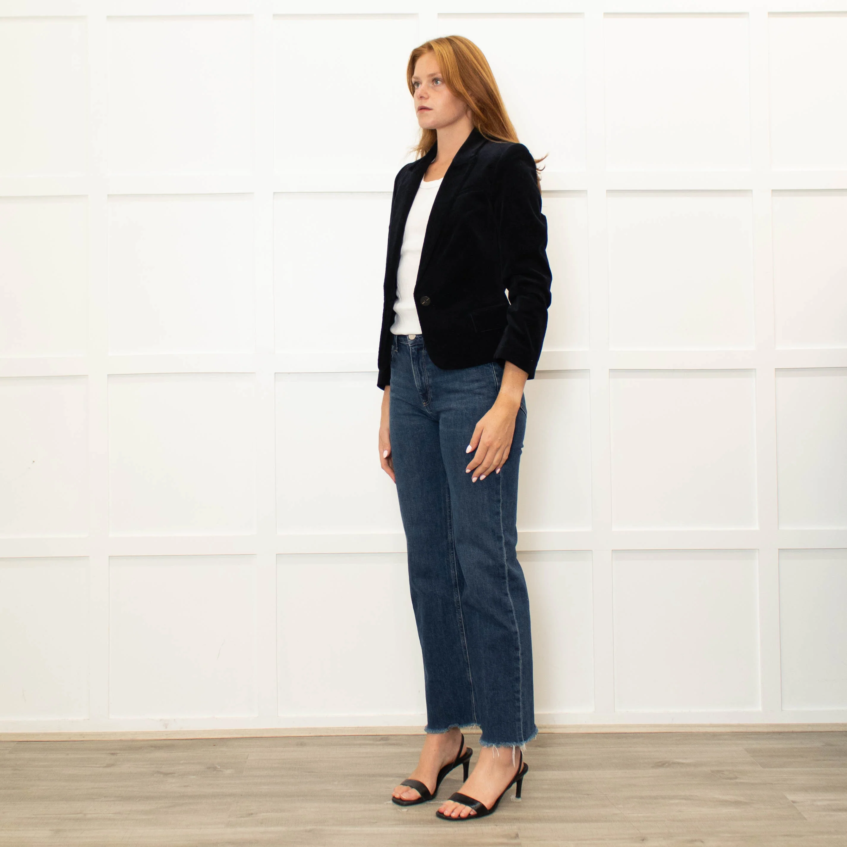 Cefinn Navy Blue Needlecord Blazer Jacket - Image 3