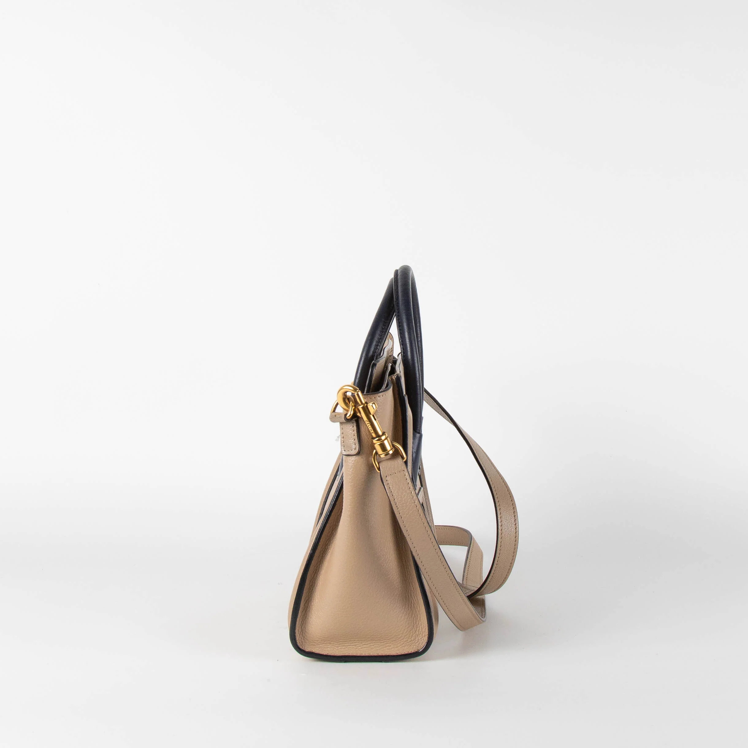 Celine Beige Leather Nano Luggage Bag - Image 3