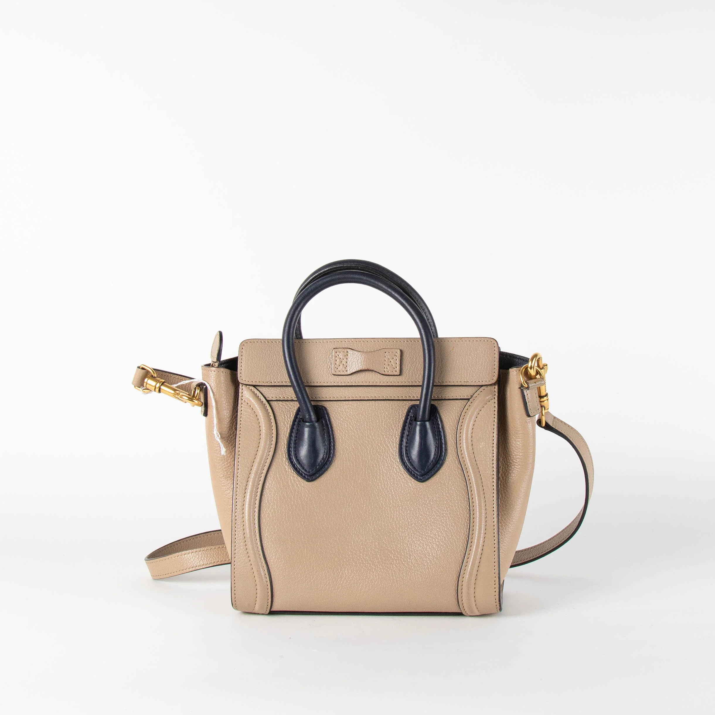 Celine Beige Leather Nano Luggage Bag - Image 4