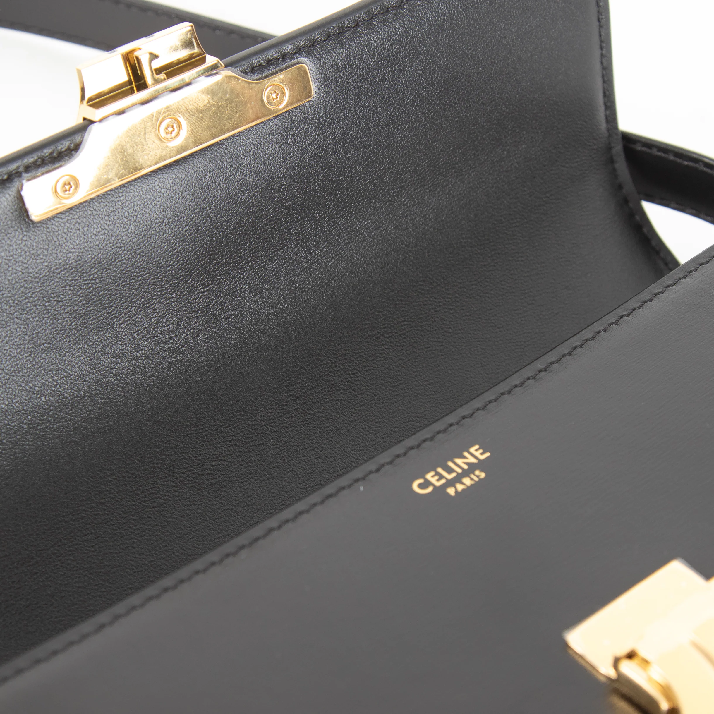Celine Black Calf Skin Claude Shoulder Bag - Image 10