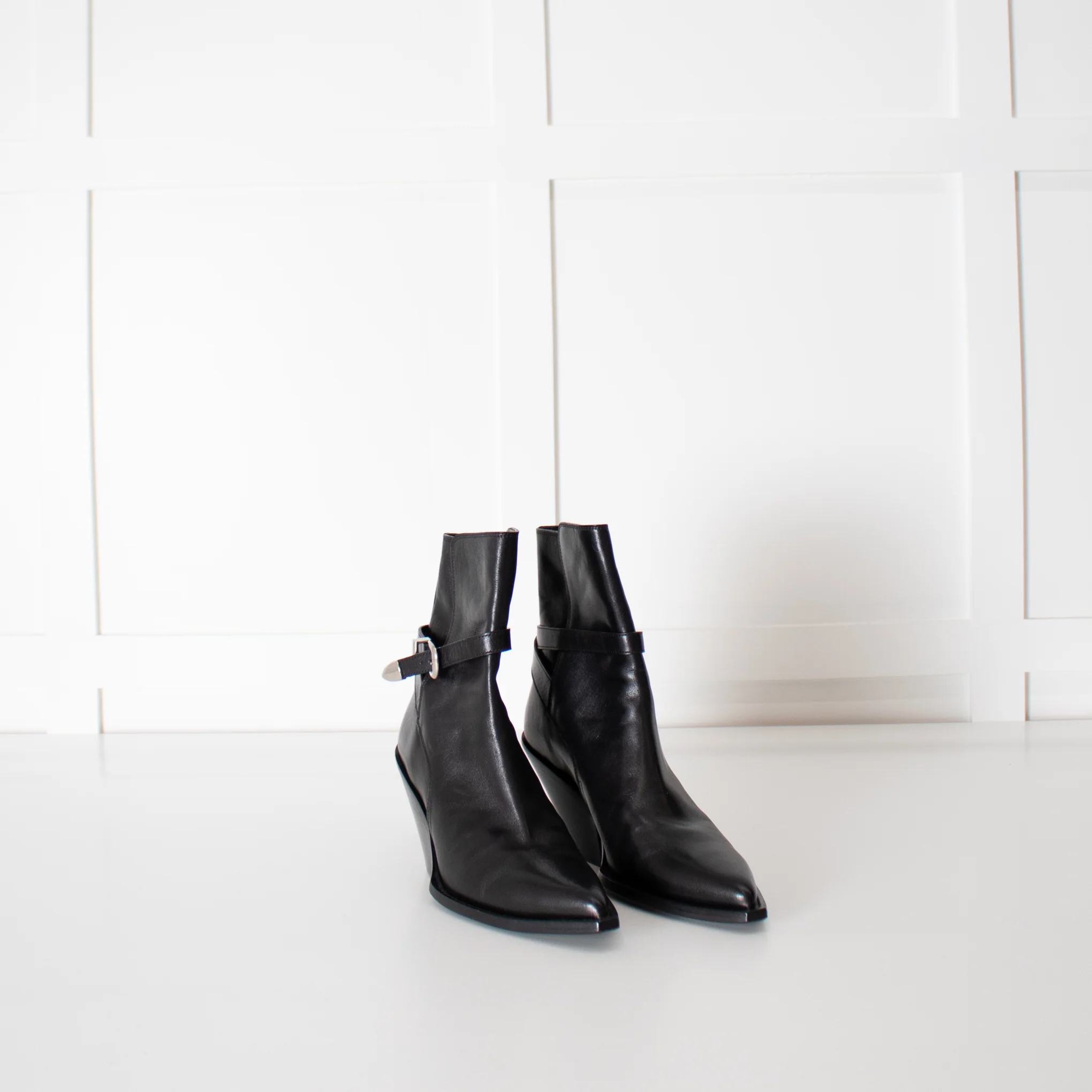Celine Black Leather Jodphur Ankle Boot - Image 5
