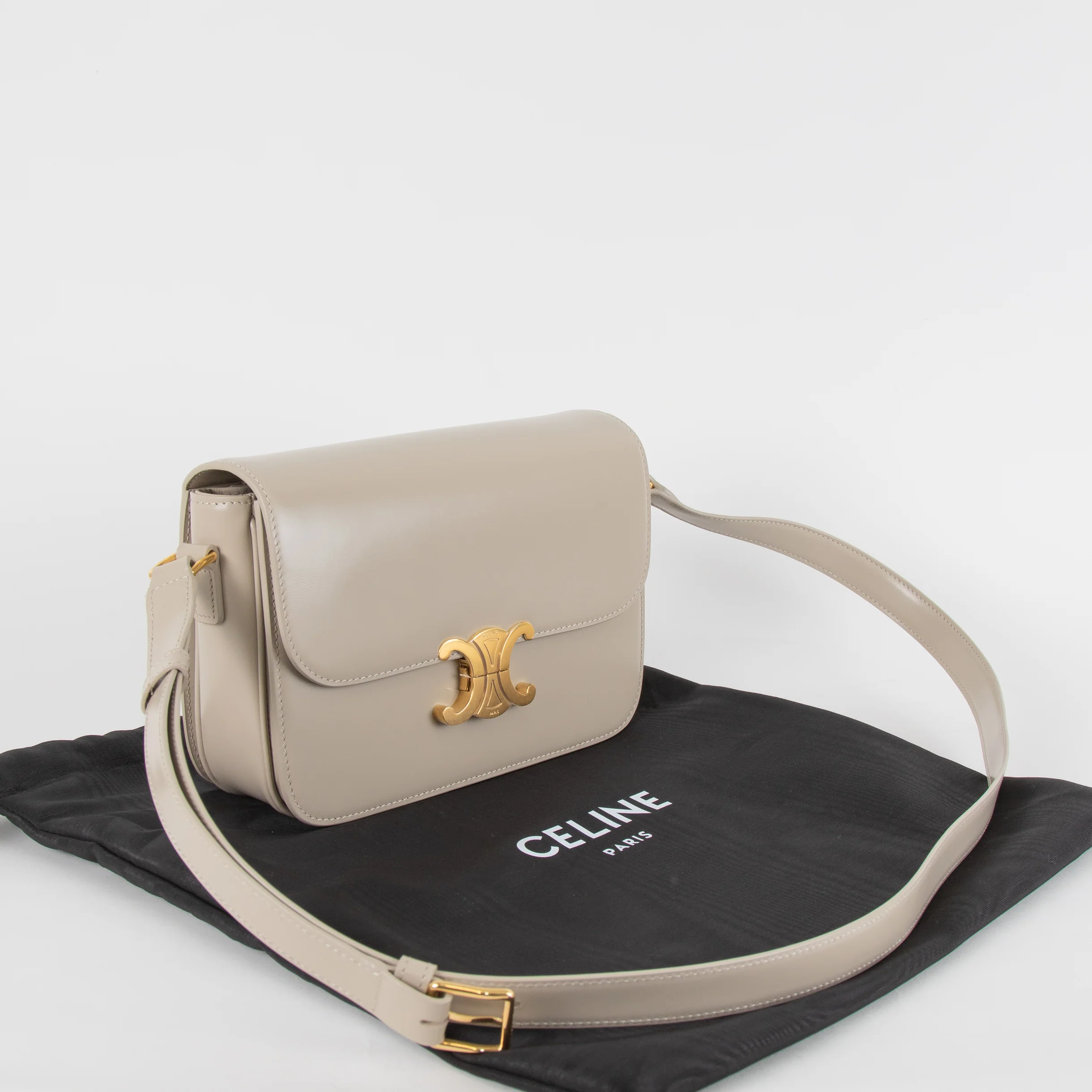 Celine Classique Triomphe Bag in Light Beige - Image 4