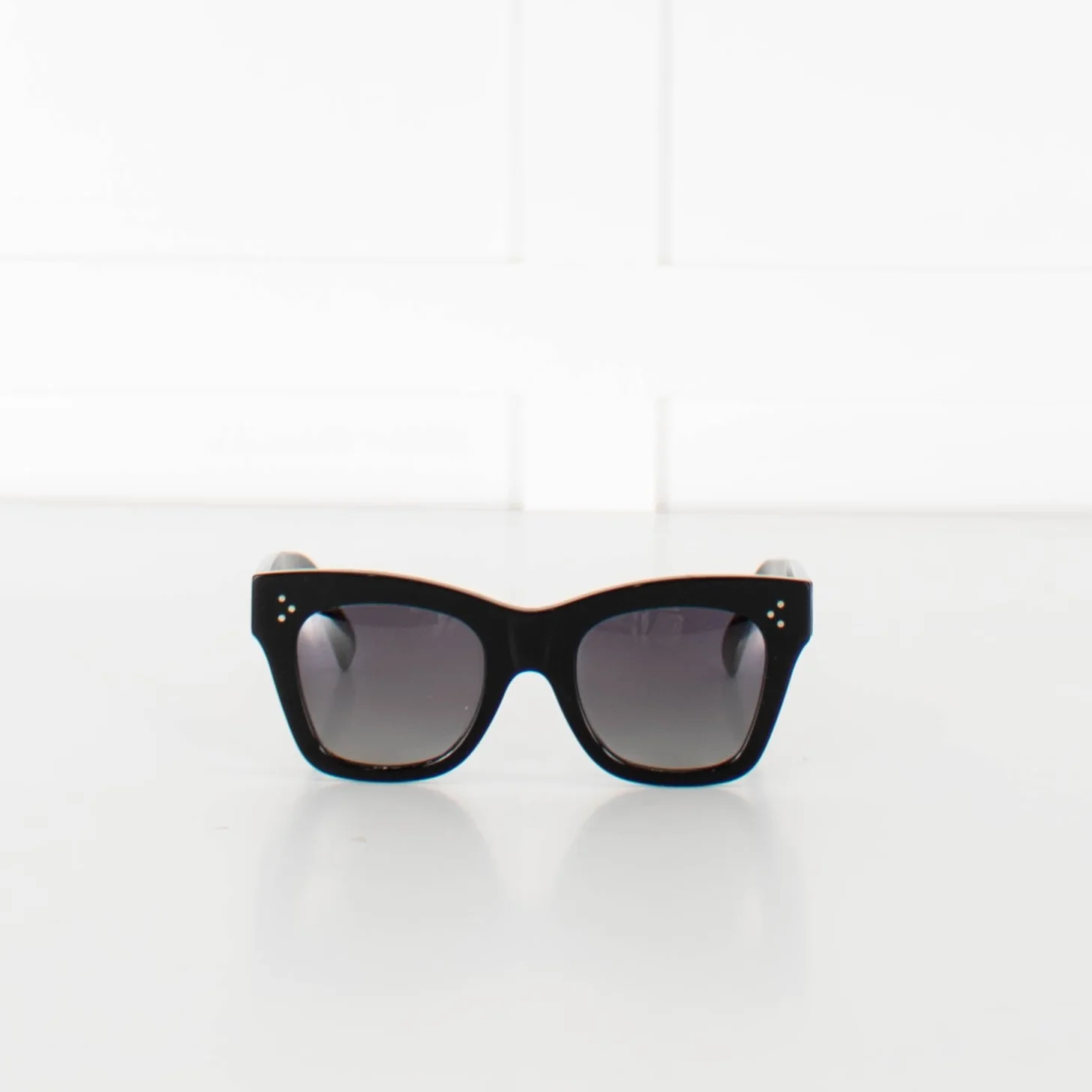 Celine black Acetate Wayfarer Style Sunglasses