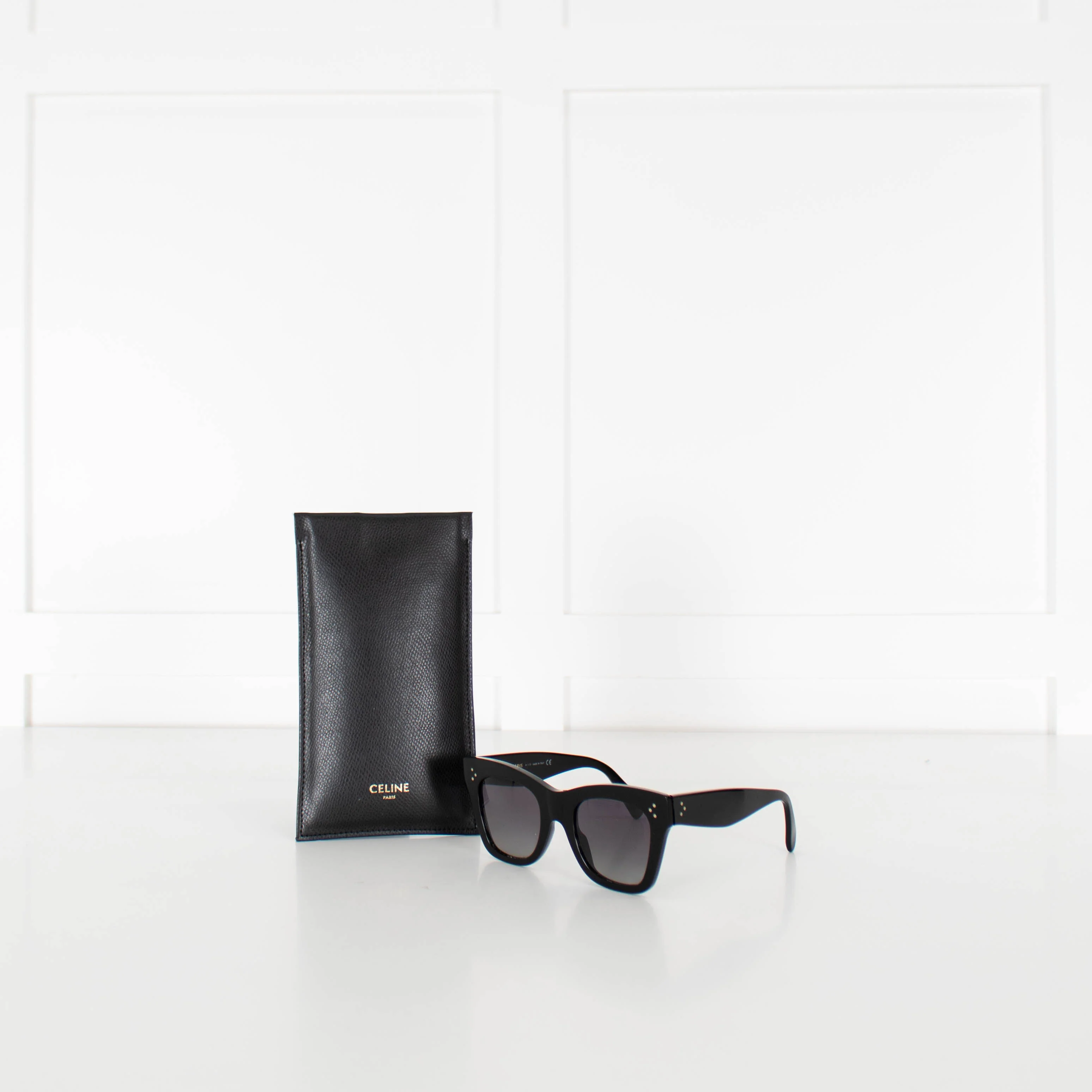 Celine black Acetate Wayfarer Style Sunglasses - Image 2