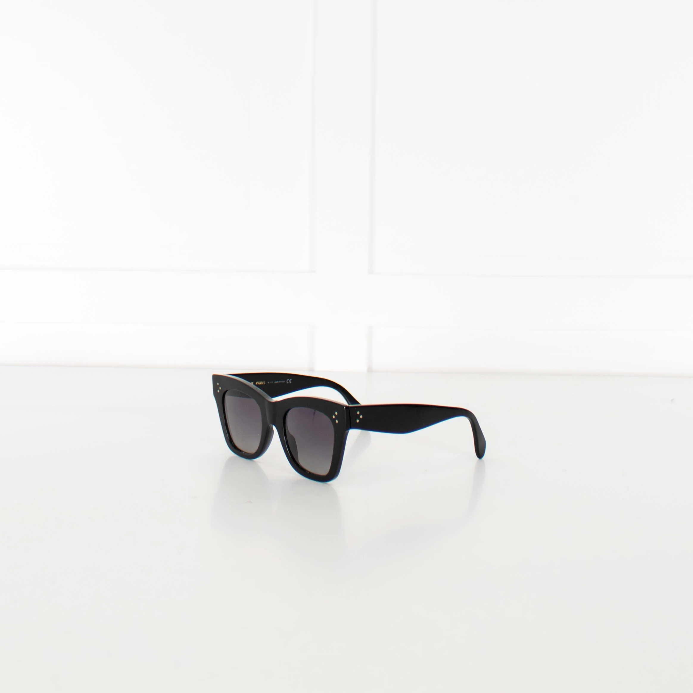 Celine black Acetate Wayfarer Style Sunglasses - Image 6